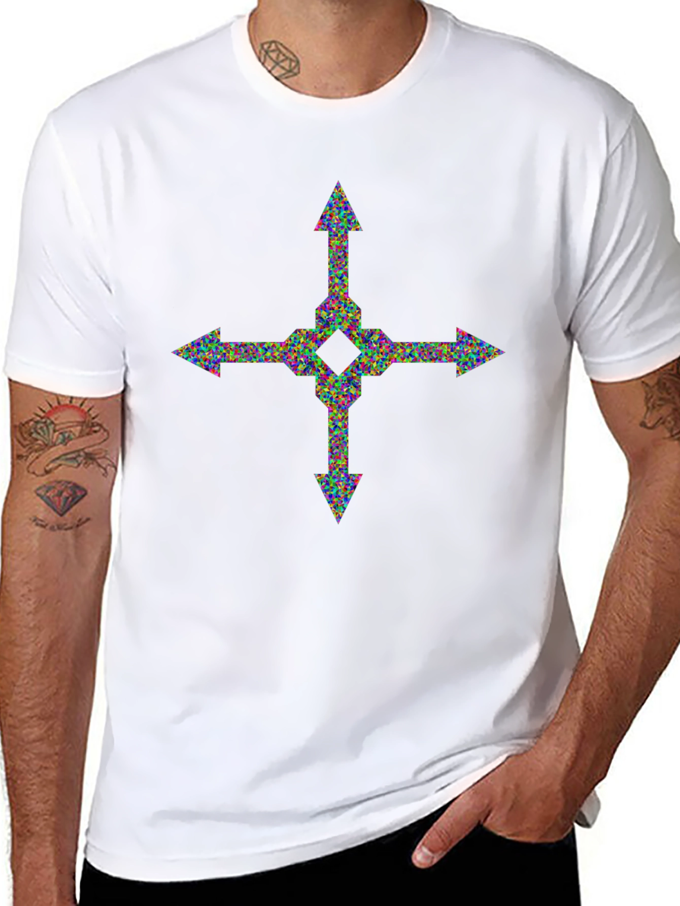Geometric Arrow T-Shirt - Directional Style