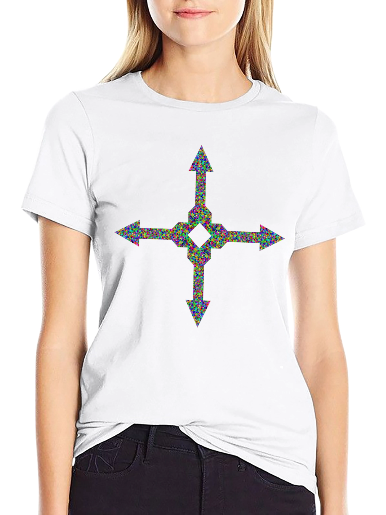 Geometric Arrow T-Shirt - Directional Style