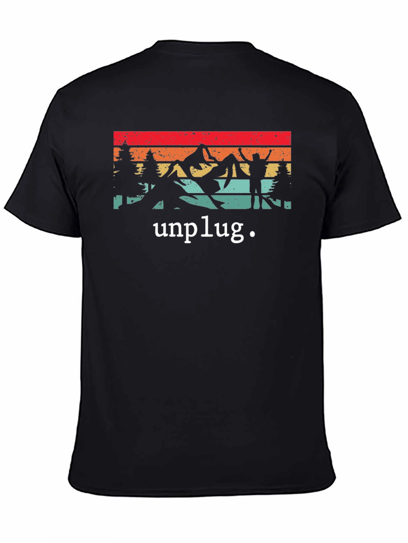 Unplug Retro Graphic T-Shirt - Nature Adventure Tee