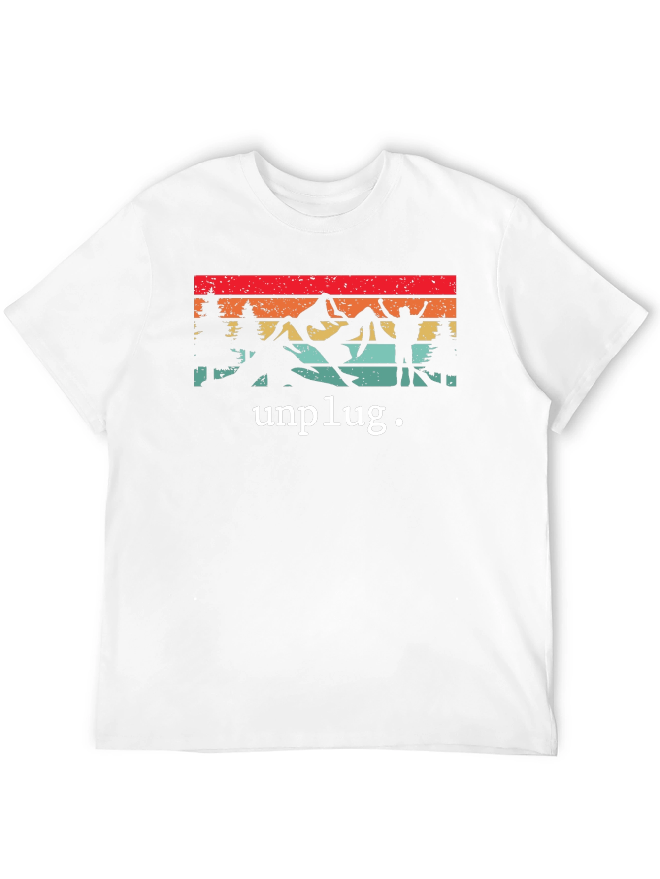 Unplug Retro Graphic T-Shirt - Nature Adventure Tee