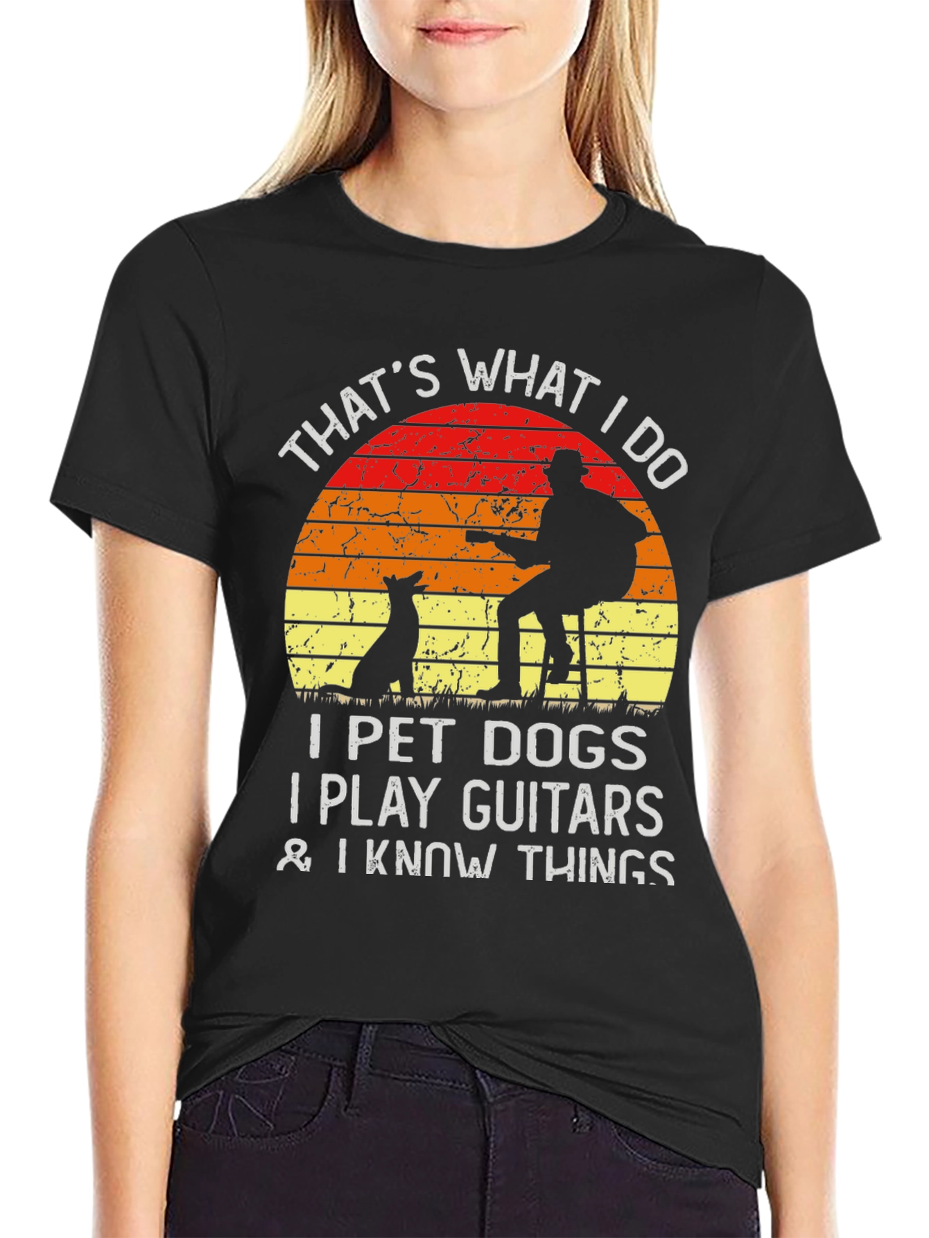 Dog Lover Guitarist T-Shirt
