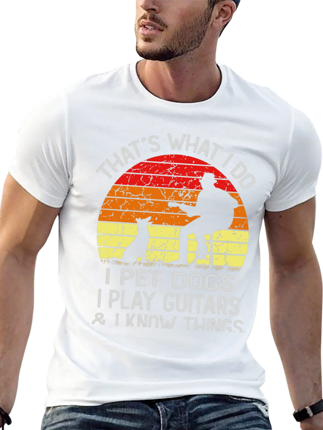 Dog Lover Guitarist T-Shirt