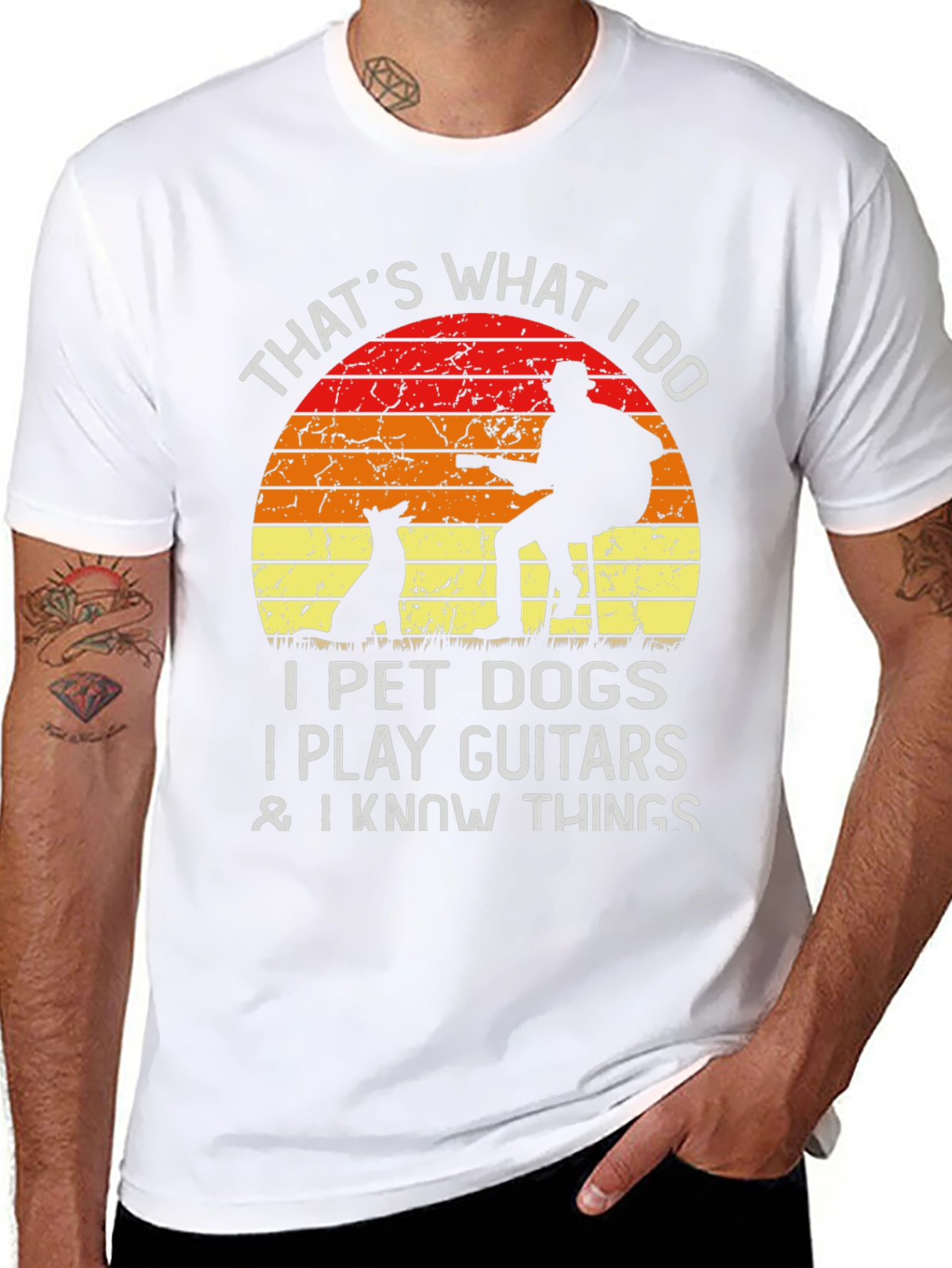 Dog Lover Guitarist T-Shirt