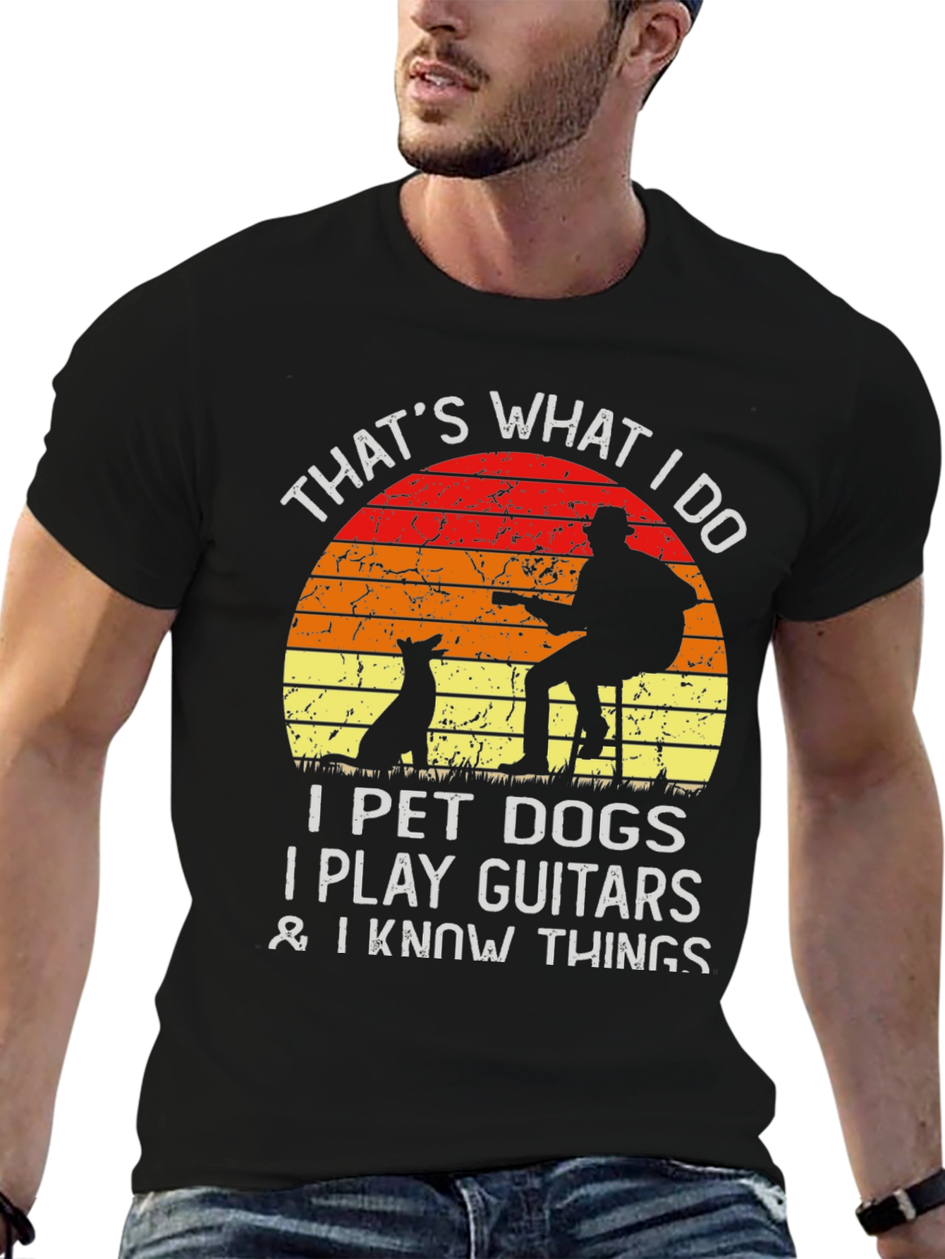 Dog Lover Guitarist T-Shirt