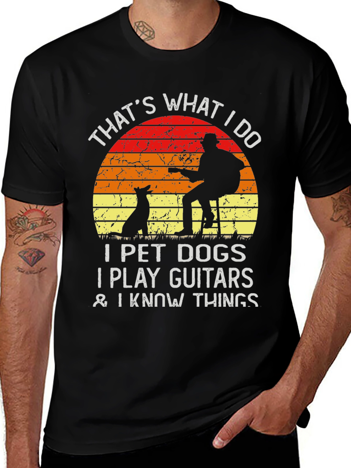 Dog Lover Guitarist T-Shirt