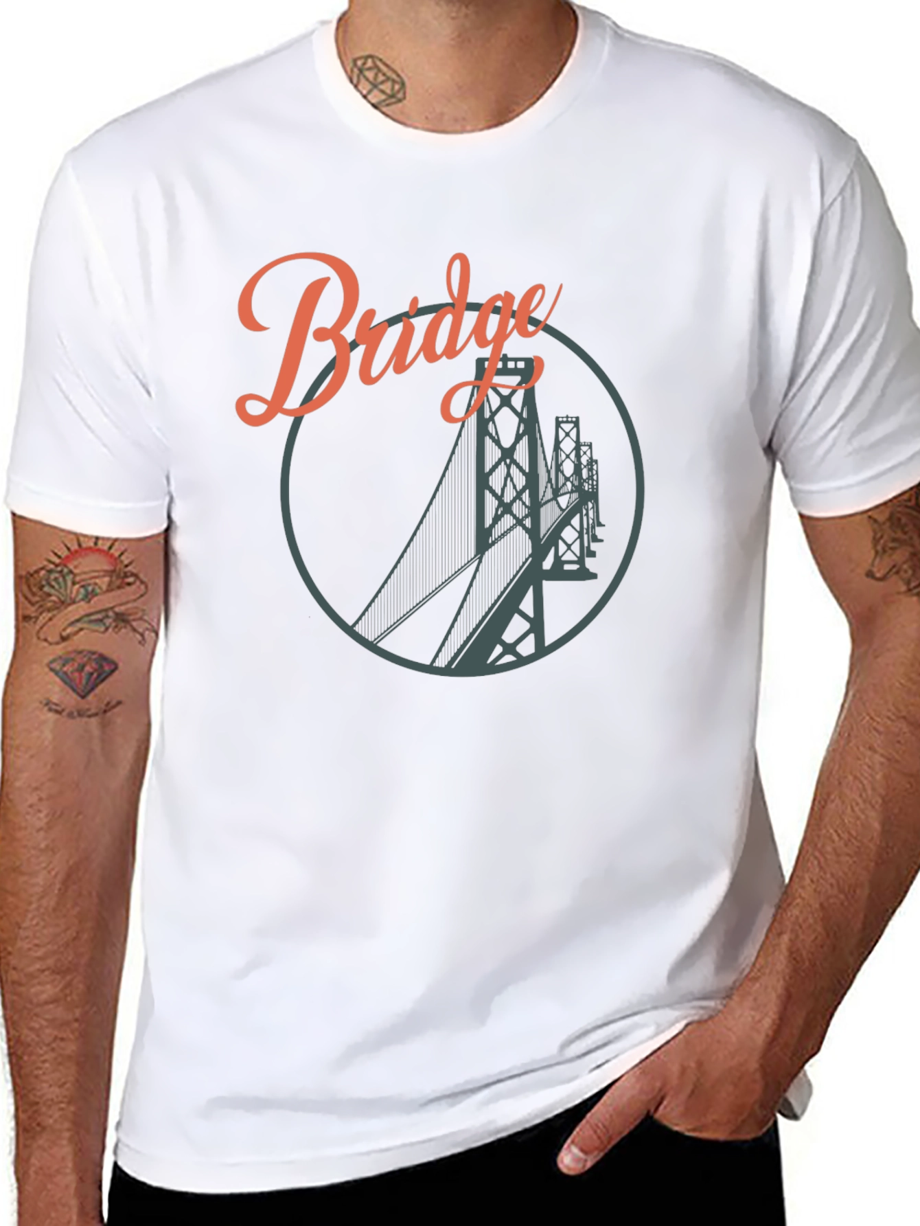Bridge Design T-Shirt - Stylish Graphic Tee