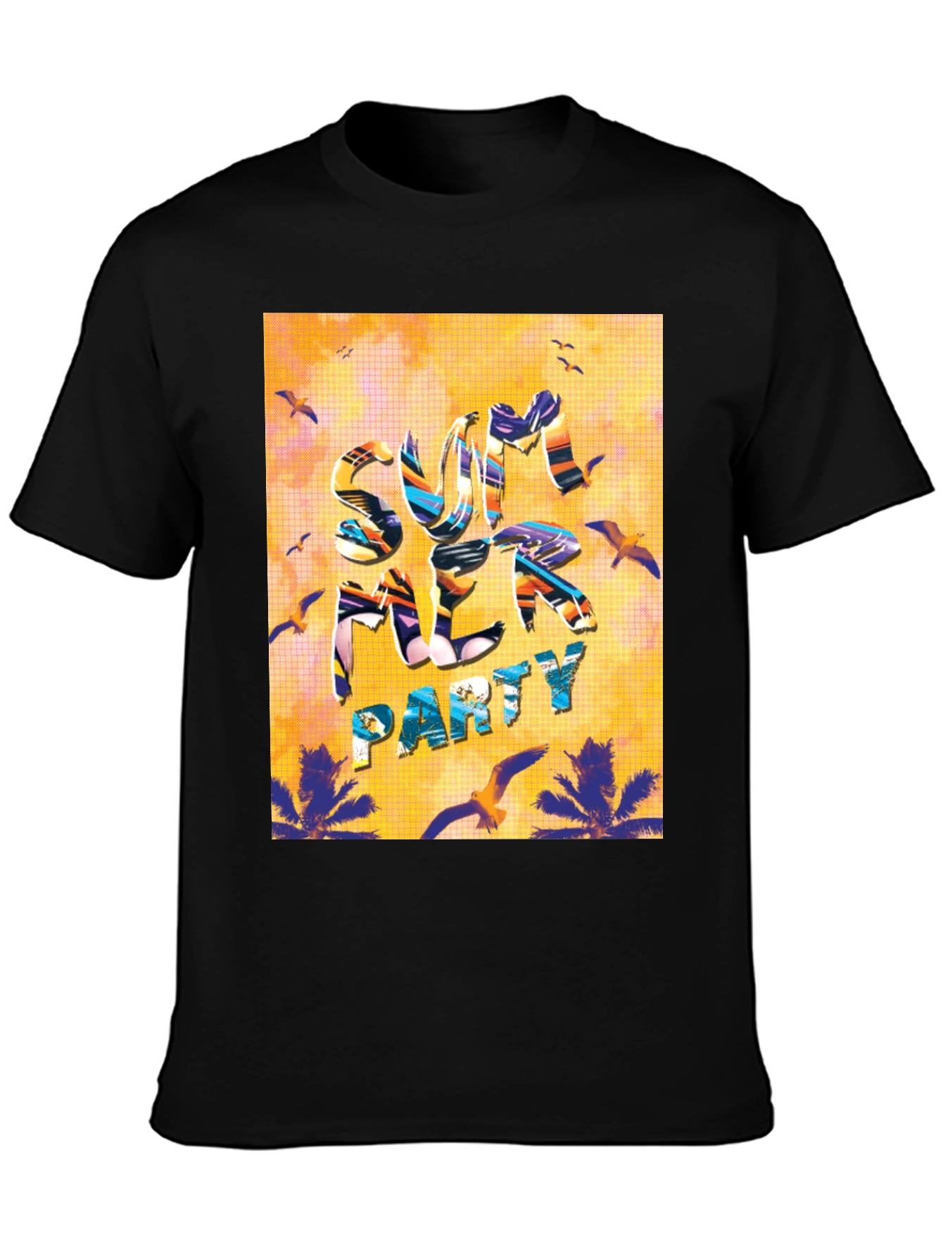 Summer Party Graphic T-Shirt - Tropical Vibes