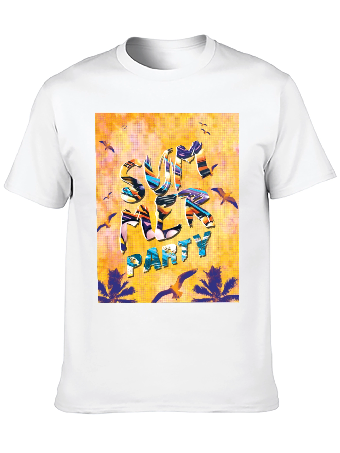 Summer Party Graphic T-Shirt - Tropical Vibes