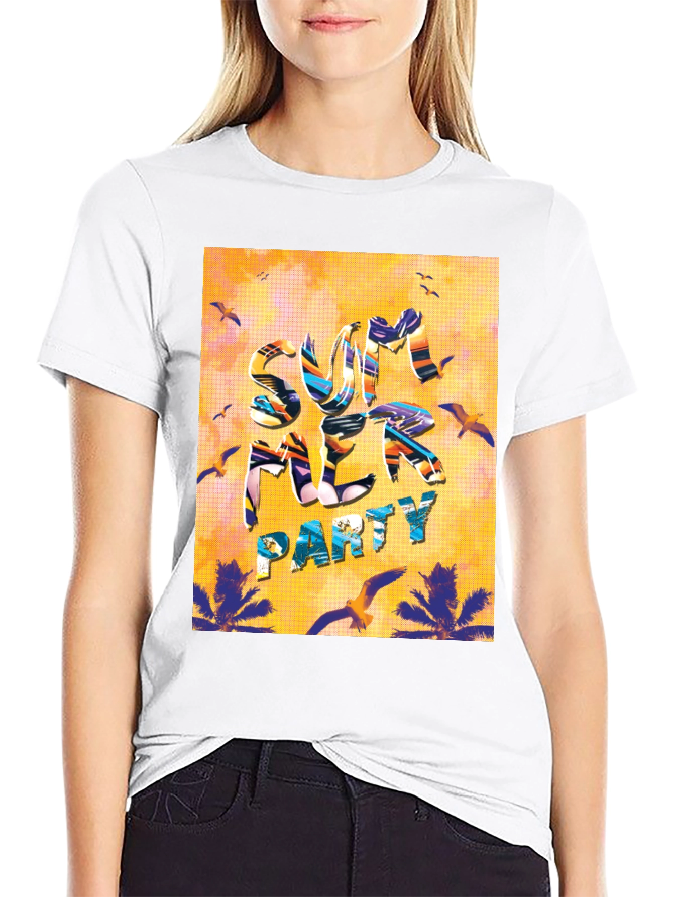Summer Party Graphic T-Shirt - Tropical Vibes