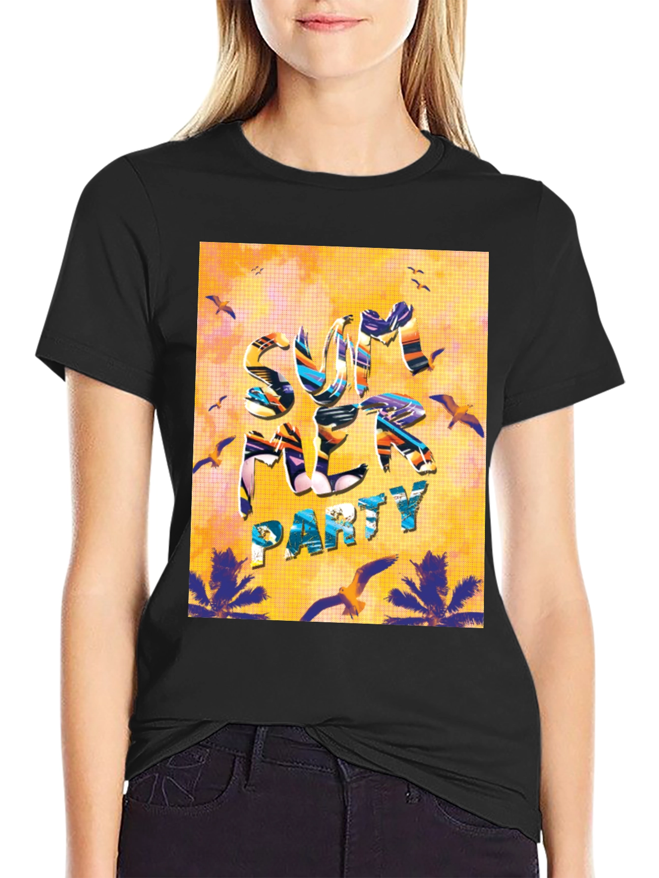 Summer Party Graphic T-Shirt - Tropical Vibes