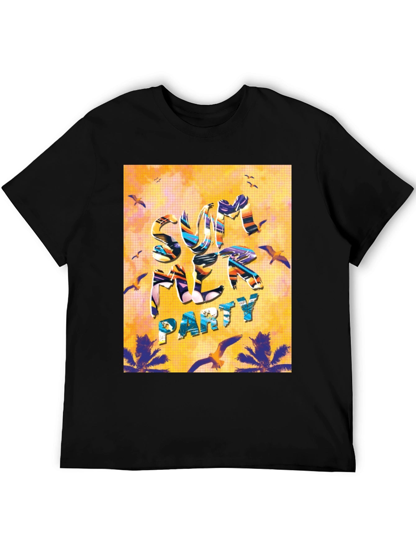 Summer Party Graphic T-Shirt - Tropical Vibes