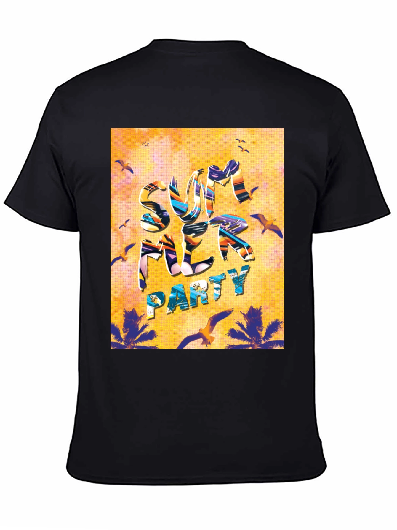 Summer Party Graphic T-Shirt - Tropical Vibes