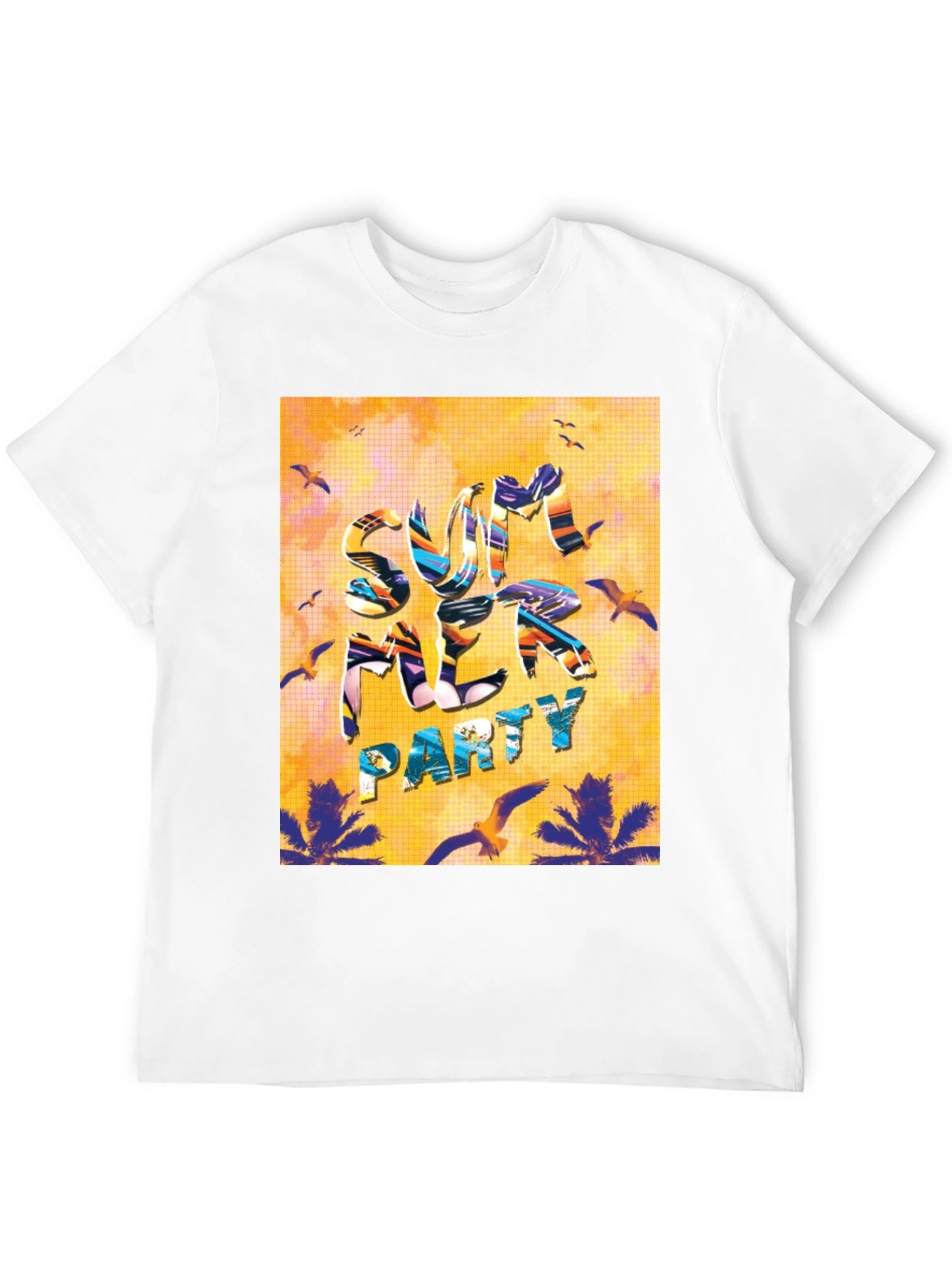 Summer Party Graphic T-Shirt - Tropical Vibes