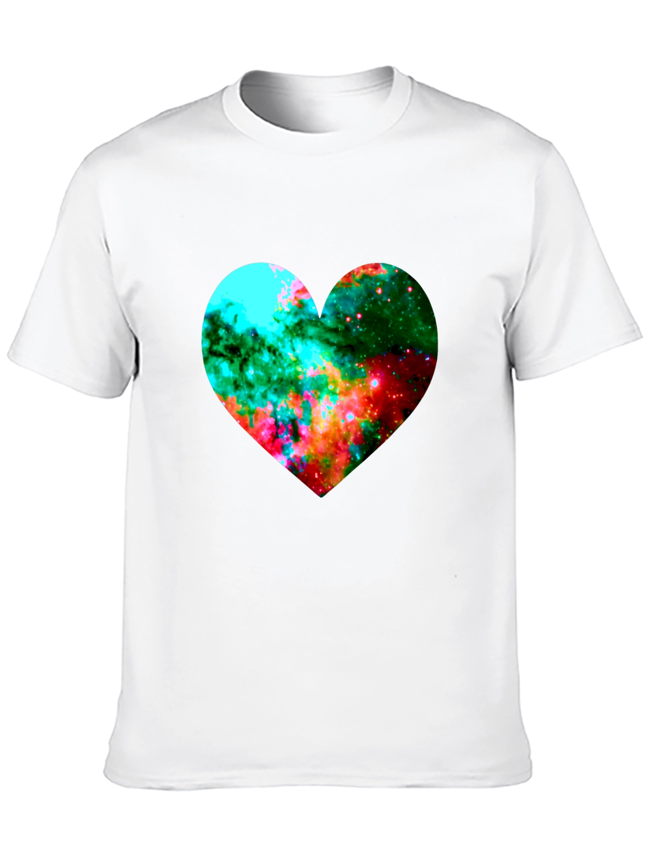 Galaxy Heart Graphic Black T-Shirt