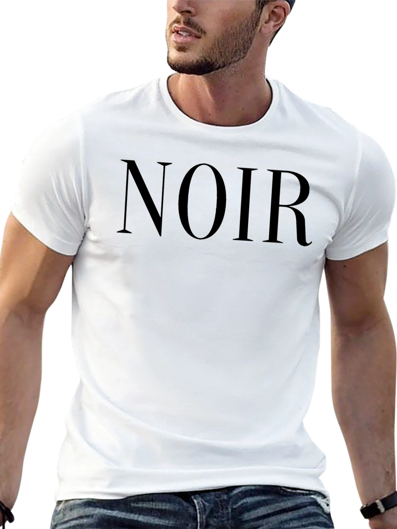 Noir Graphic Tee - Modern Minimalist Style