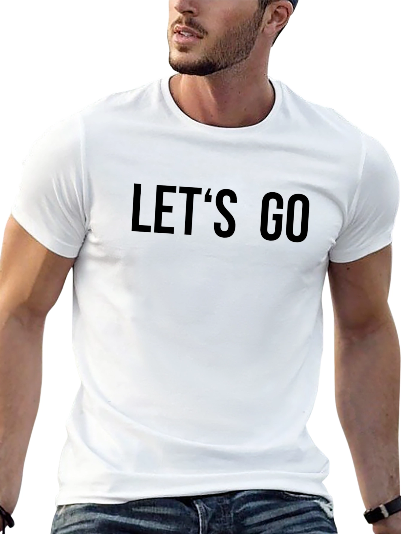 Lets Go Black T-Shirt - Motivational Tee