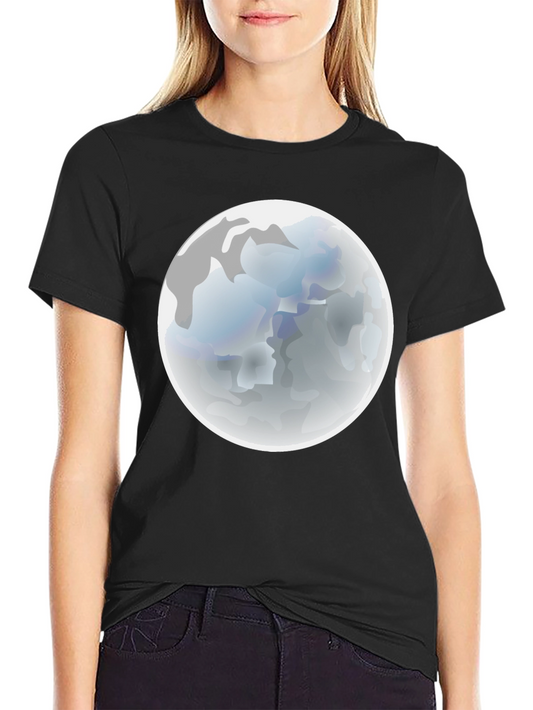Moon Graphic Black T-Shirt - Mens Casual Tee