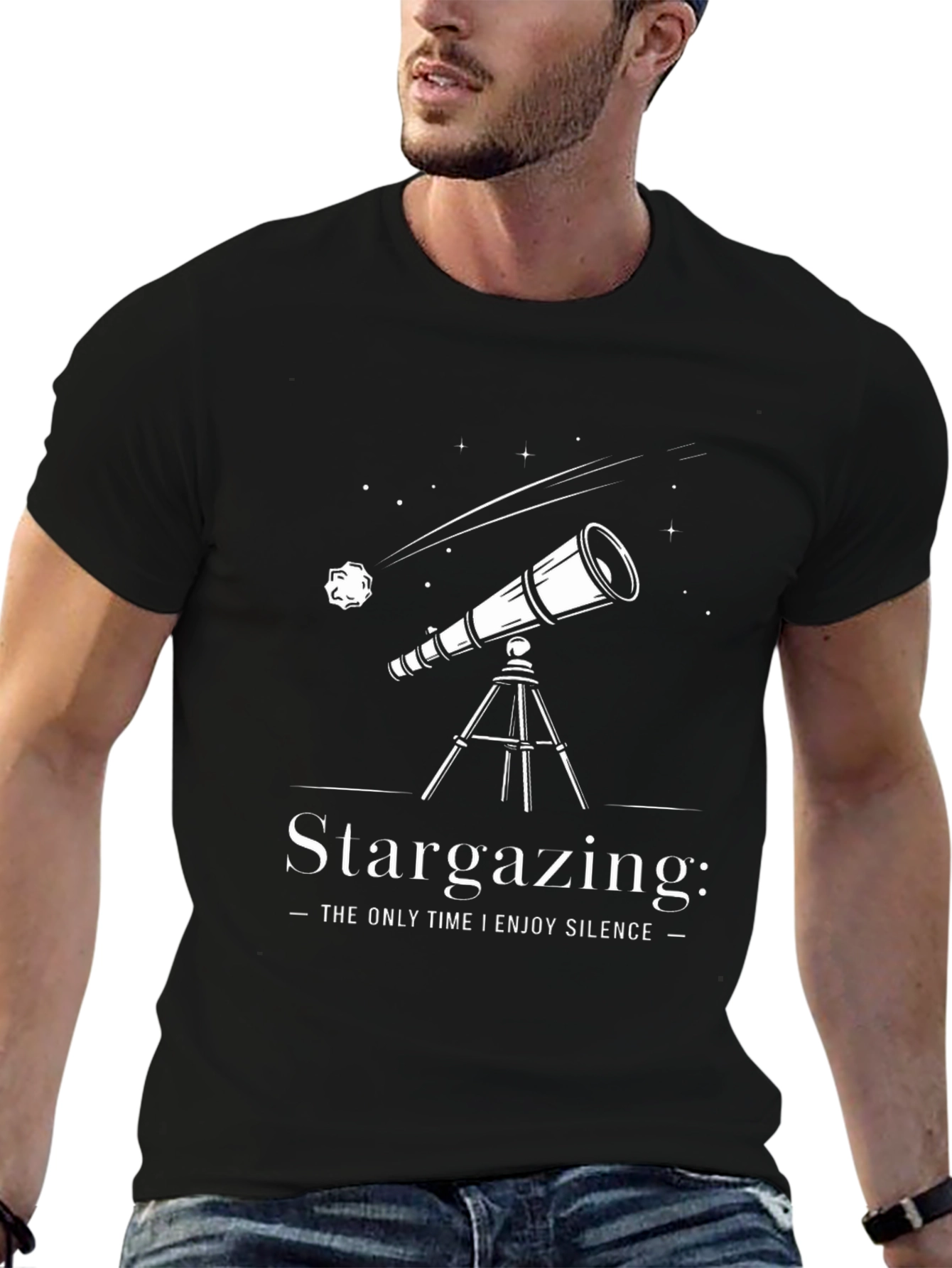 Stargazing T-Shirt - The Only Time I Enjoy Silence