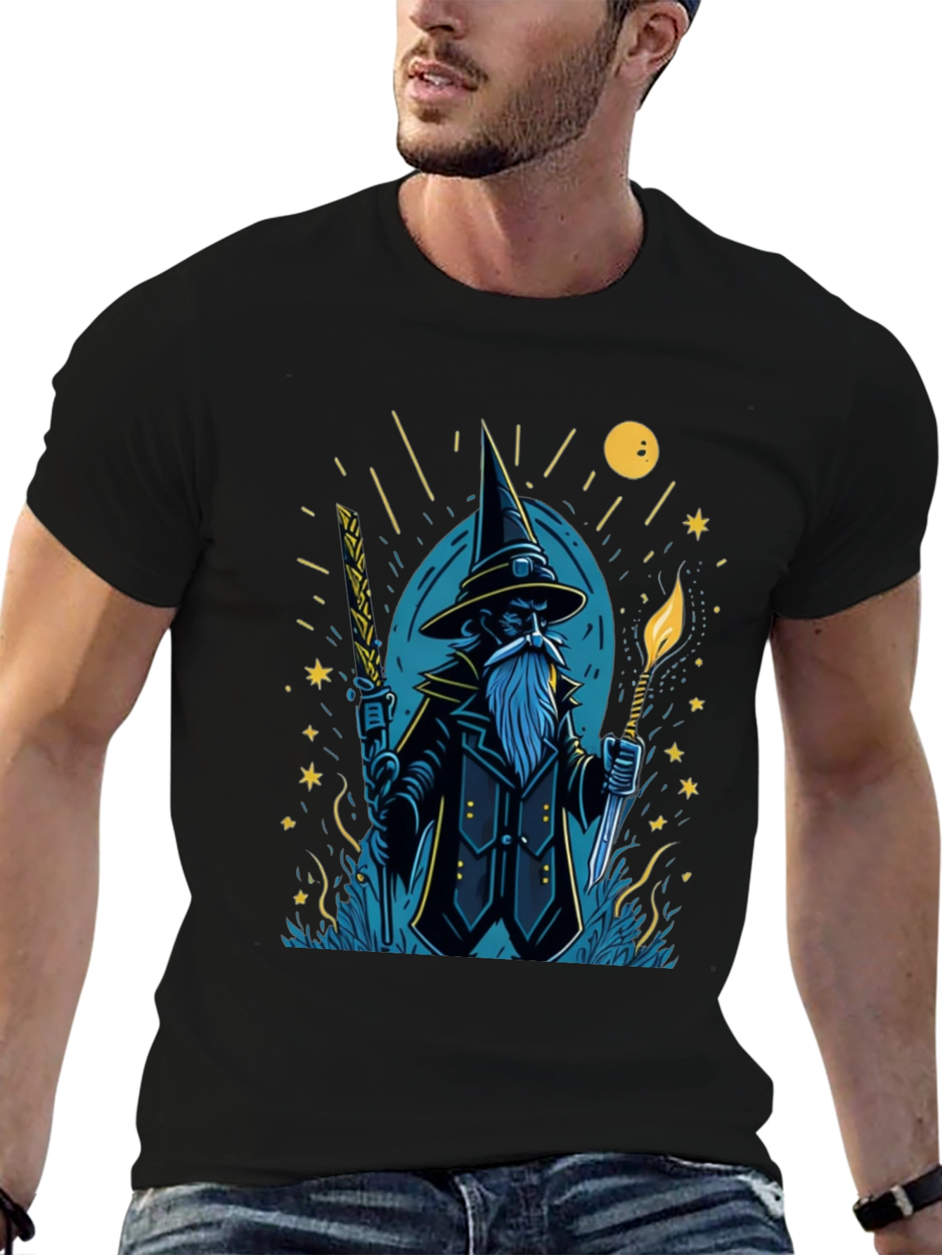 Wizard Graphic Tee - Magical Style