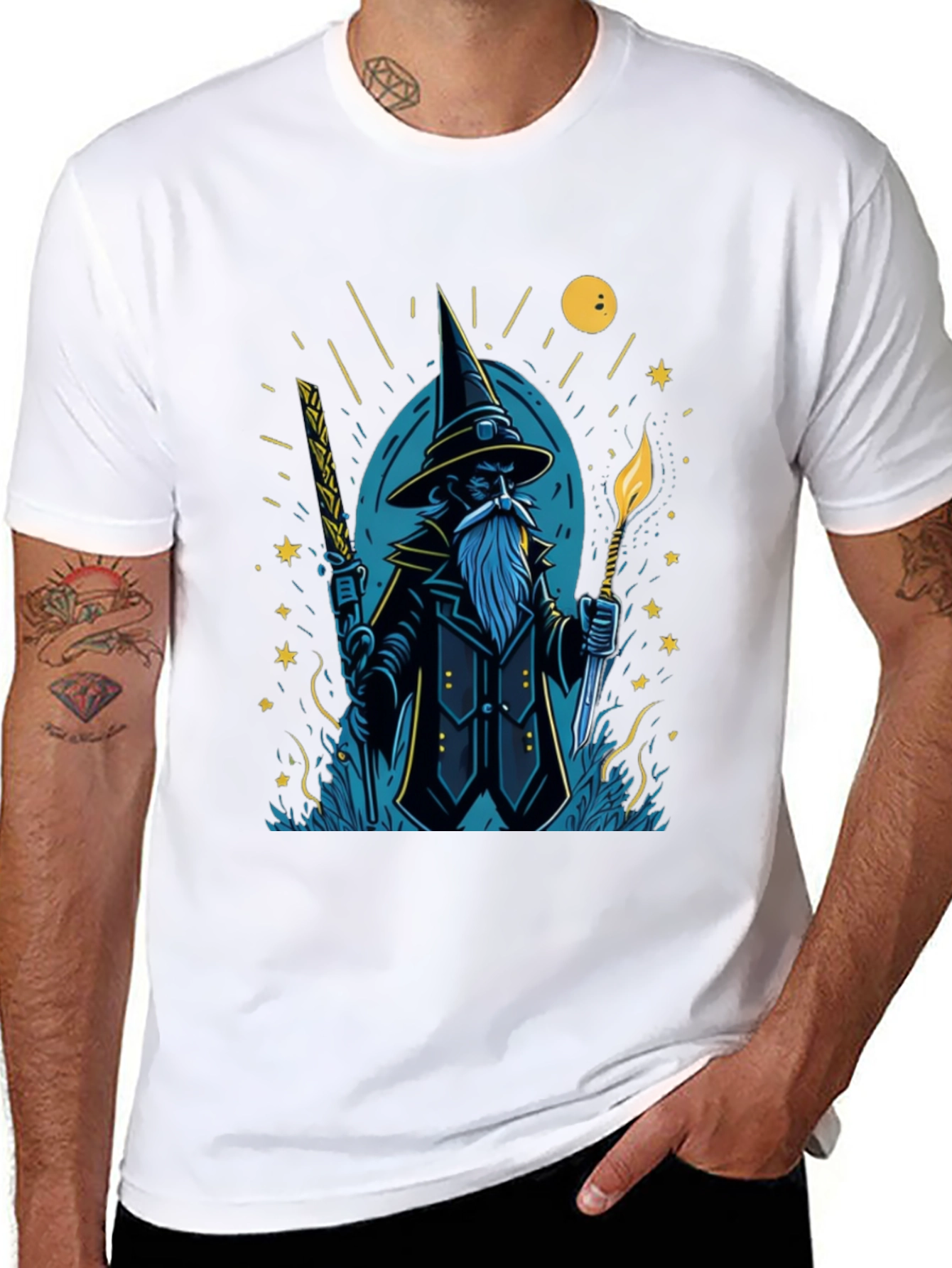 Wizard Graphic Tee - Magical Style