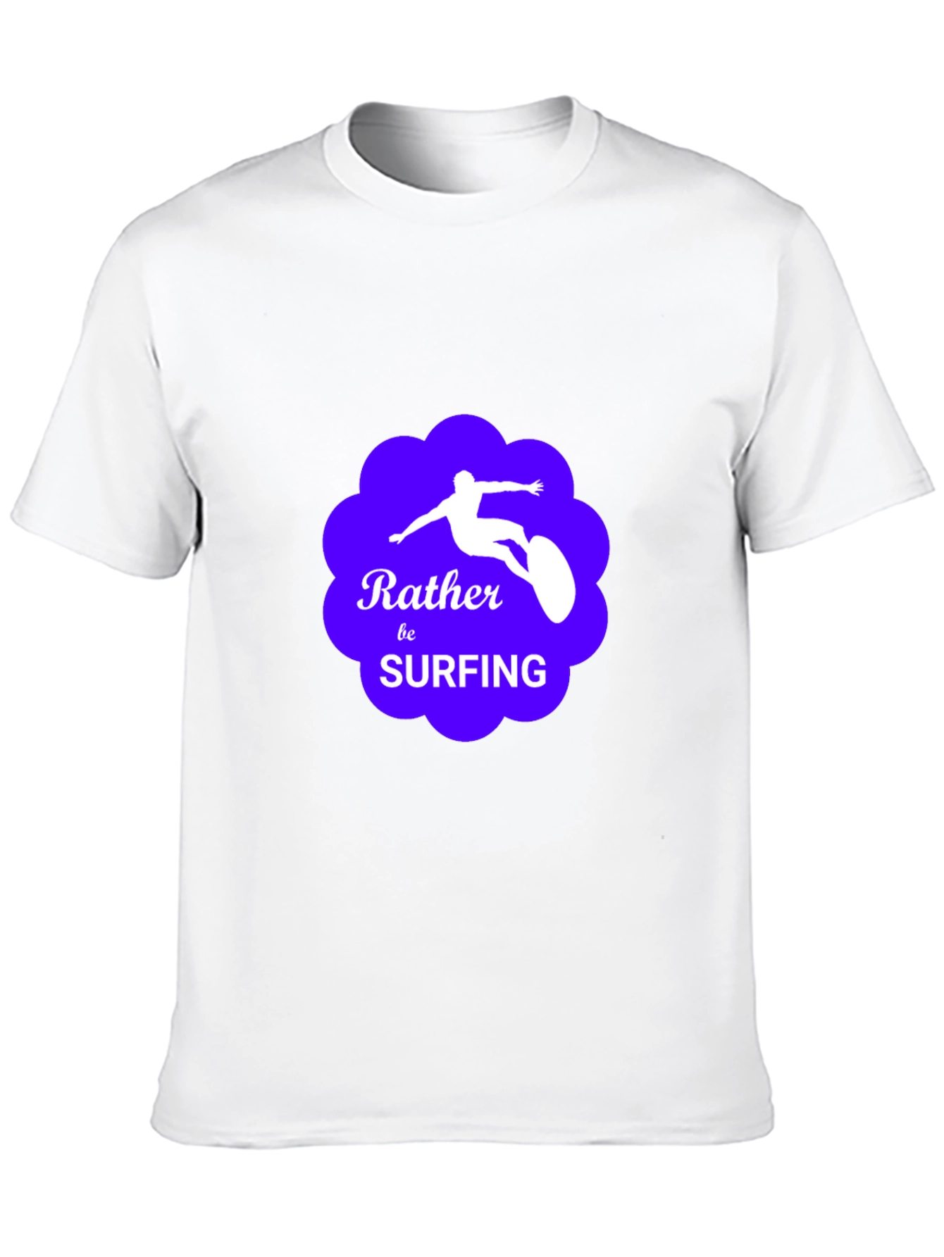 Rather Be Surfing Graphic Tee - Black Cotton T-Shirt
