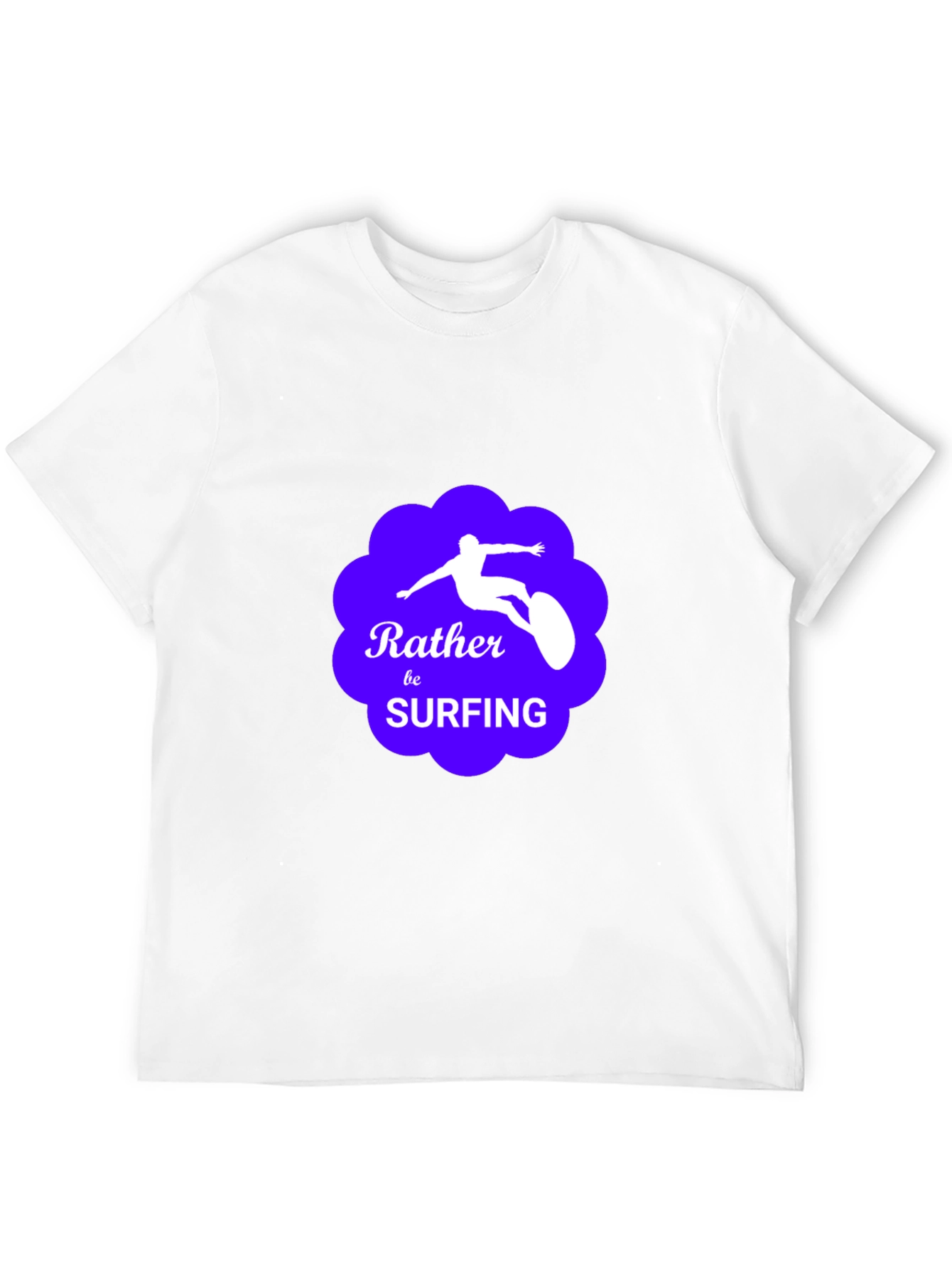 Rather Be Surfing Graphic Tee - Black Cotton T-Shirt