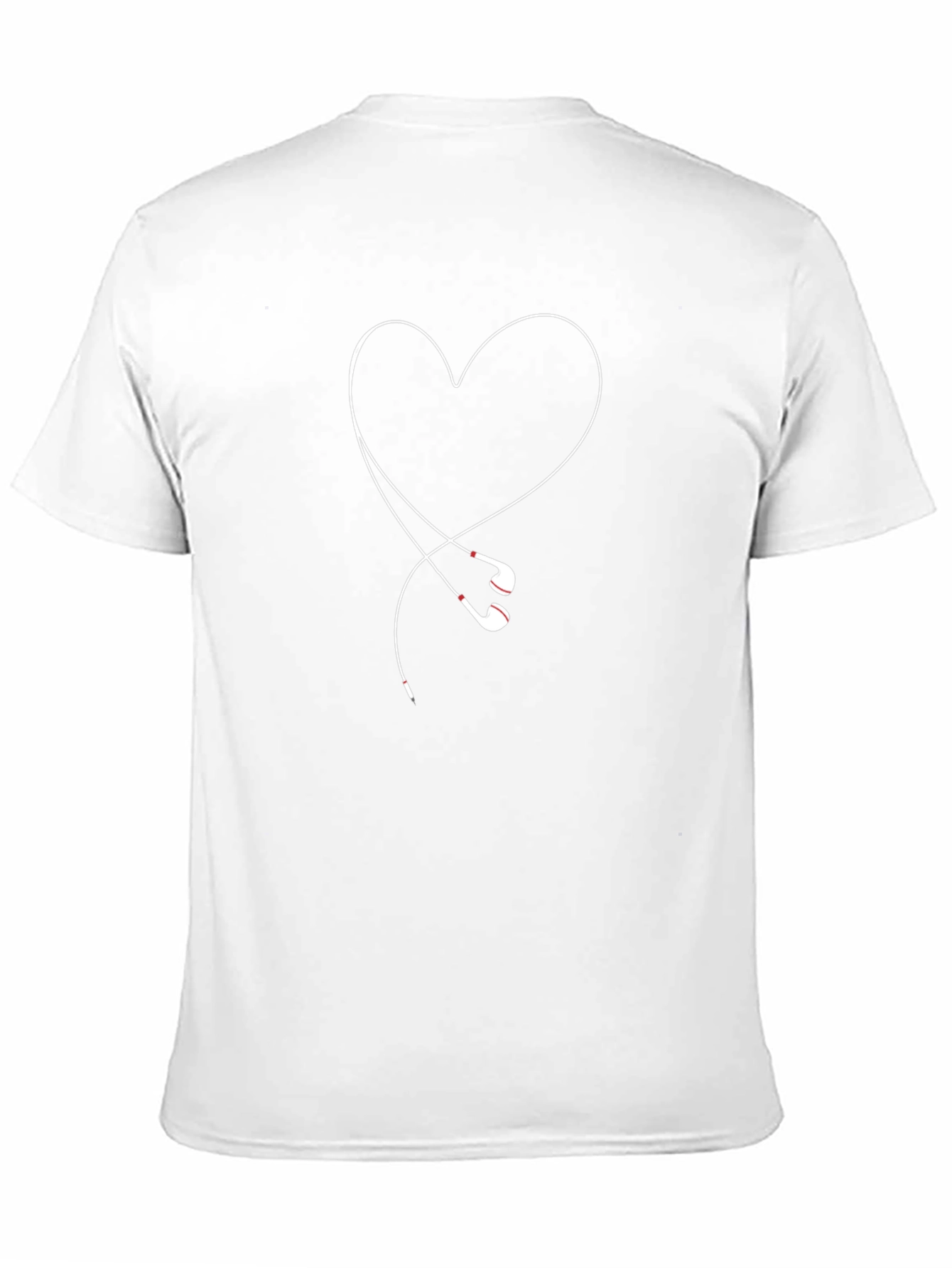 Heart Headphones Graphic Tee - Stylish Black Shirt