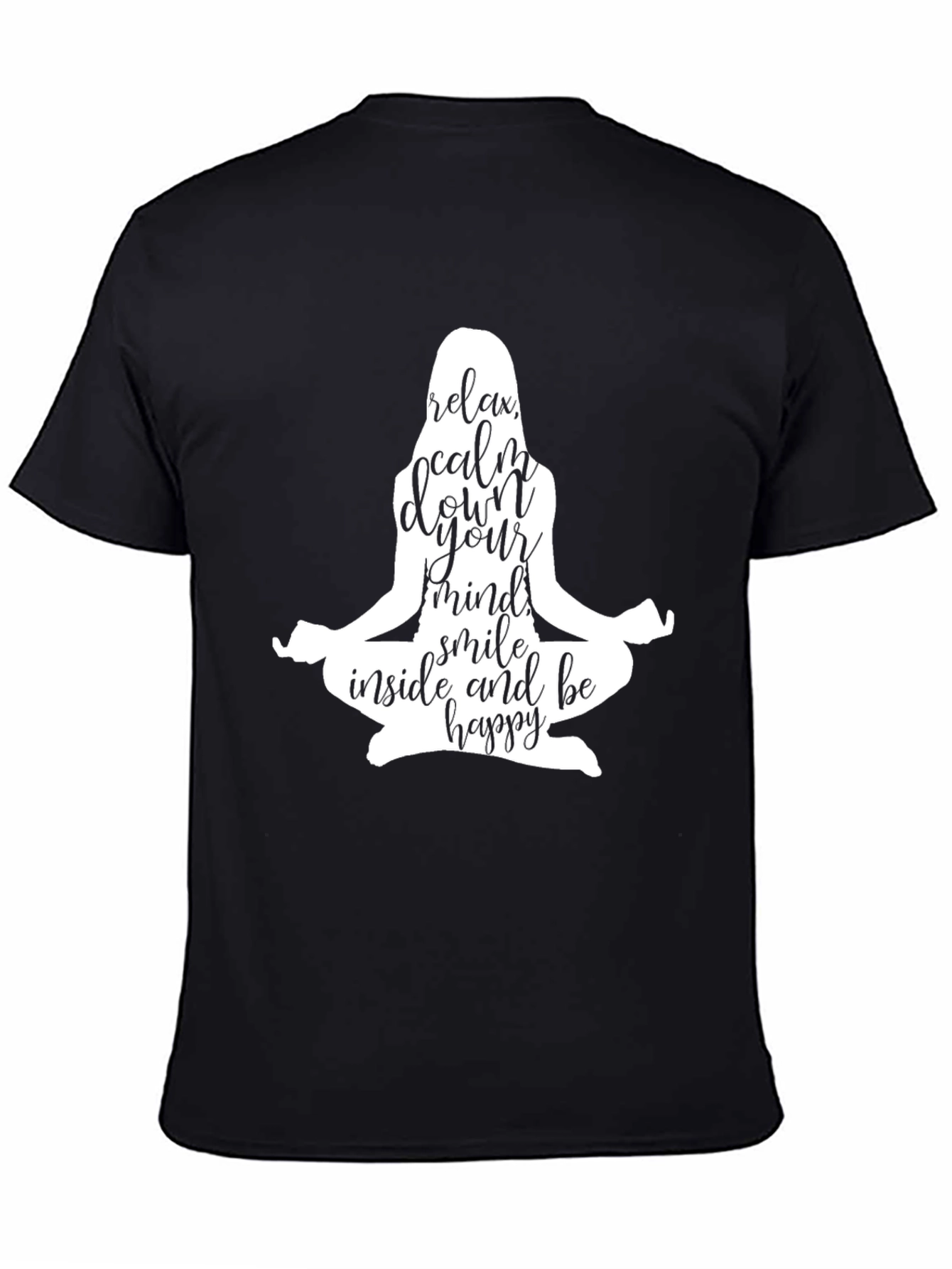 Relax Mind Black T-Shirt Yoga Meditation Zen