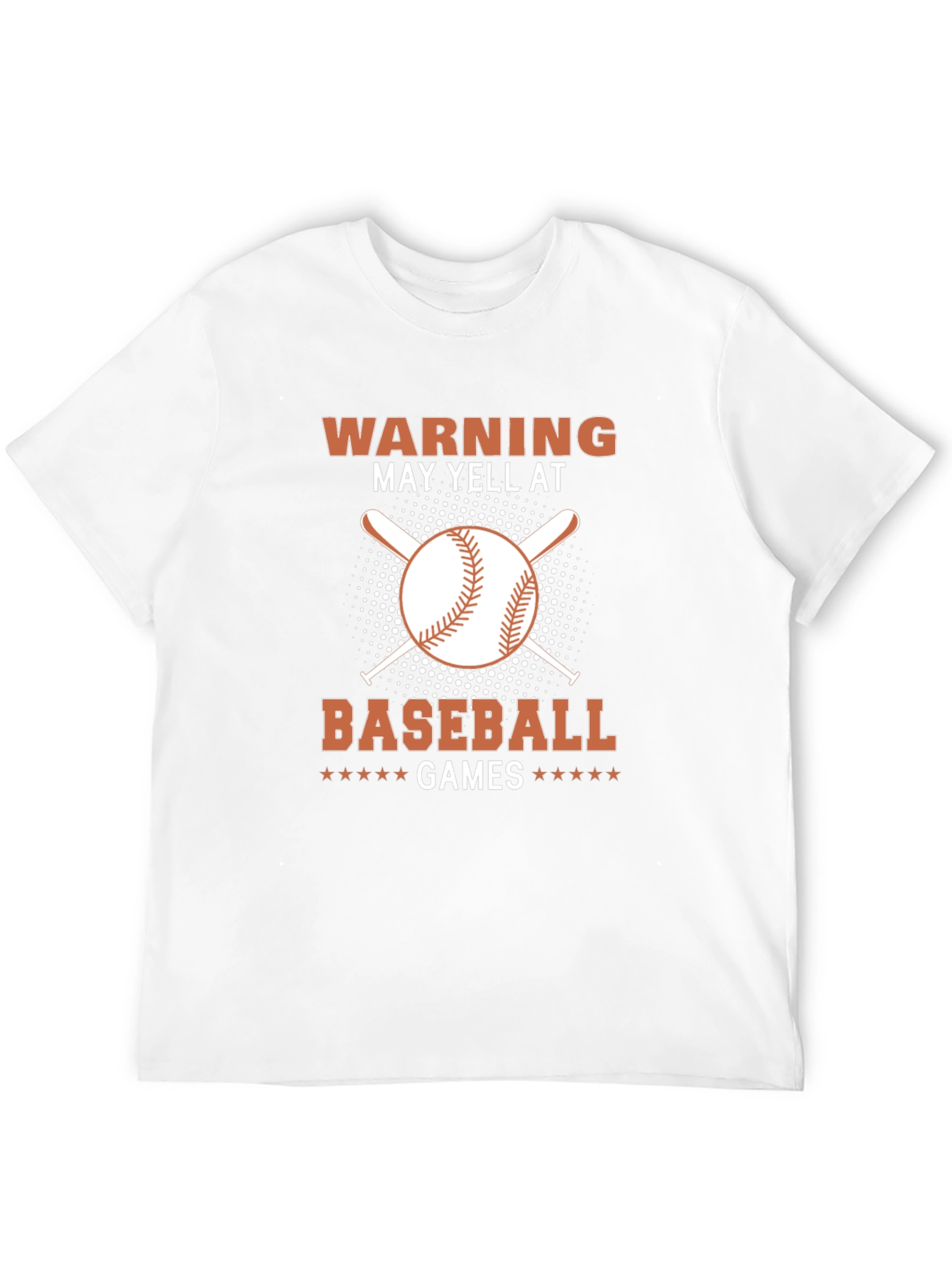 Baseball Fan Tee: Warning May Yell at Games