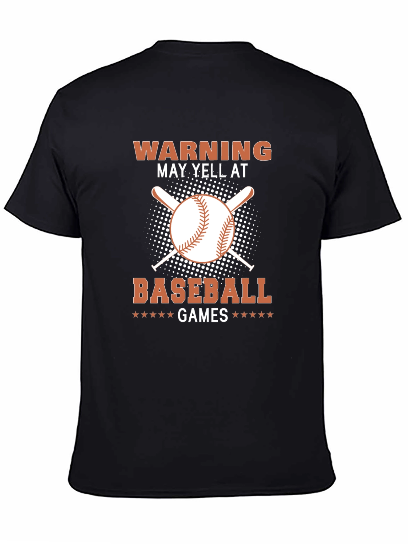 Baseball Fan Tee: Warning May Yell at Games