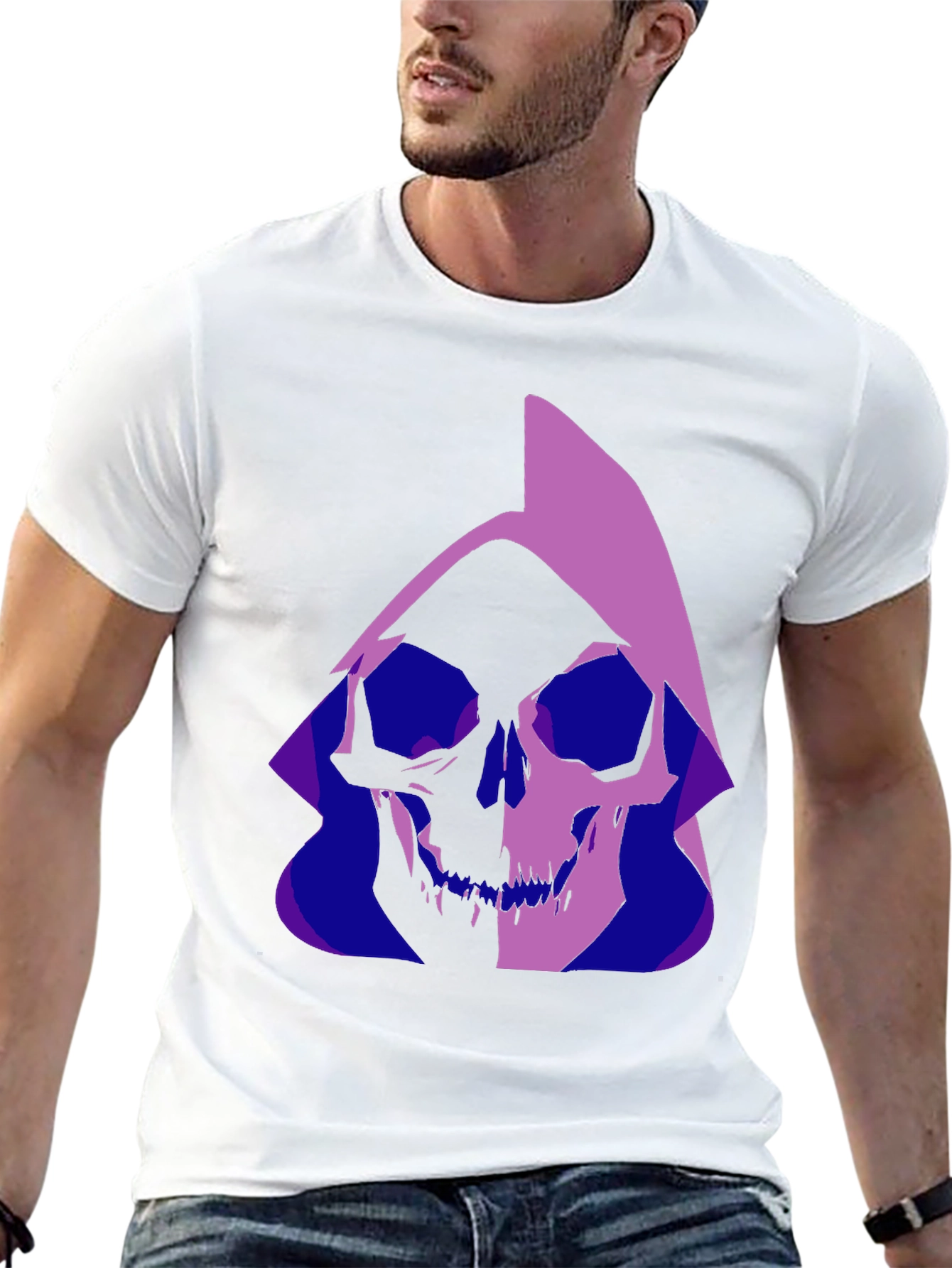 Grim Reaper Graphic T-Shirt - Stylish Gothic Tee
