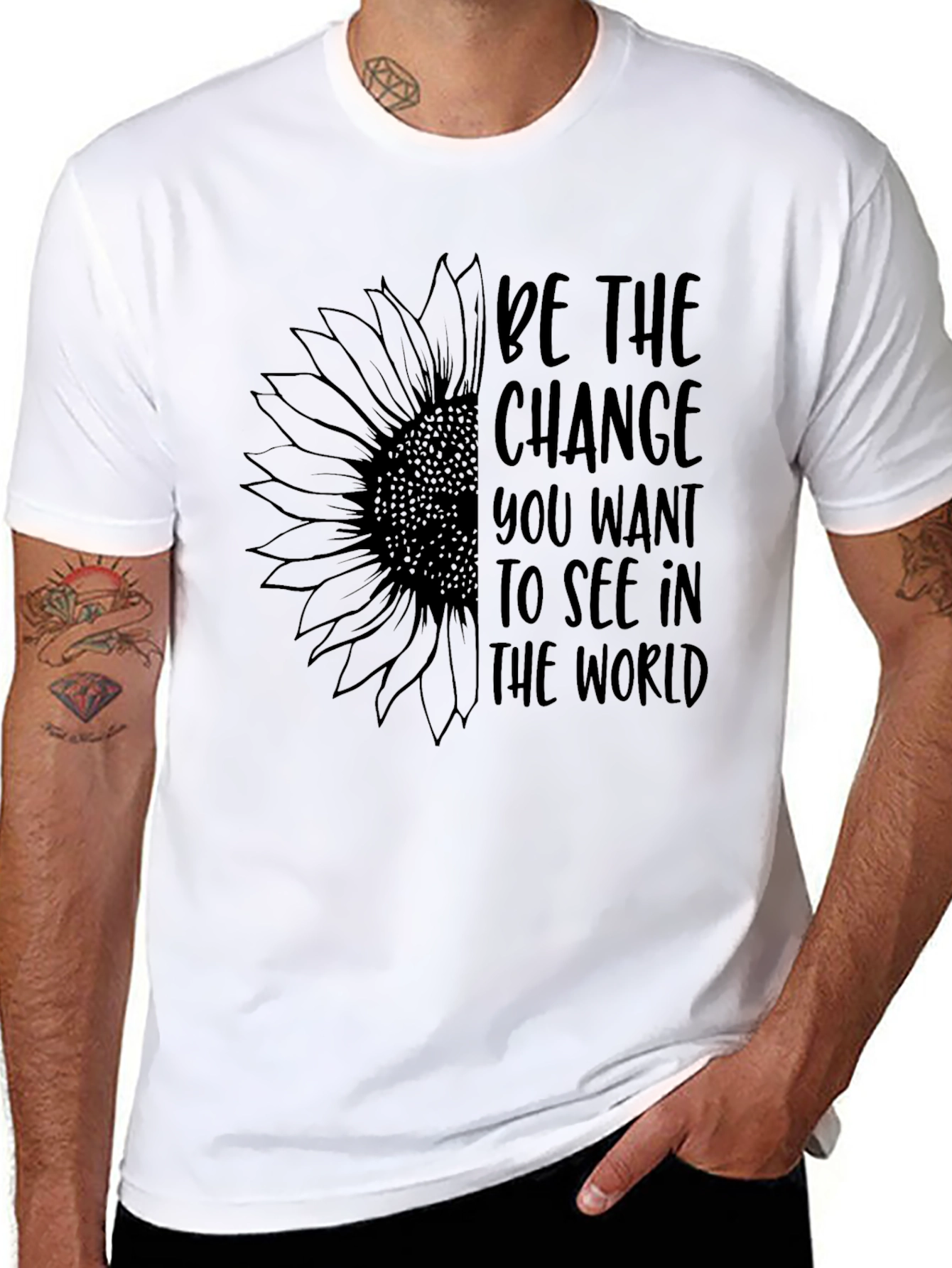 Be the Change Sunflower Graphic Tee