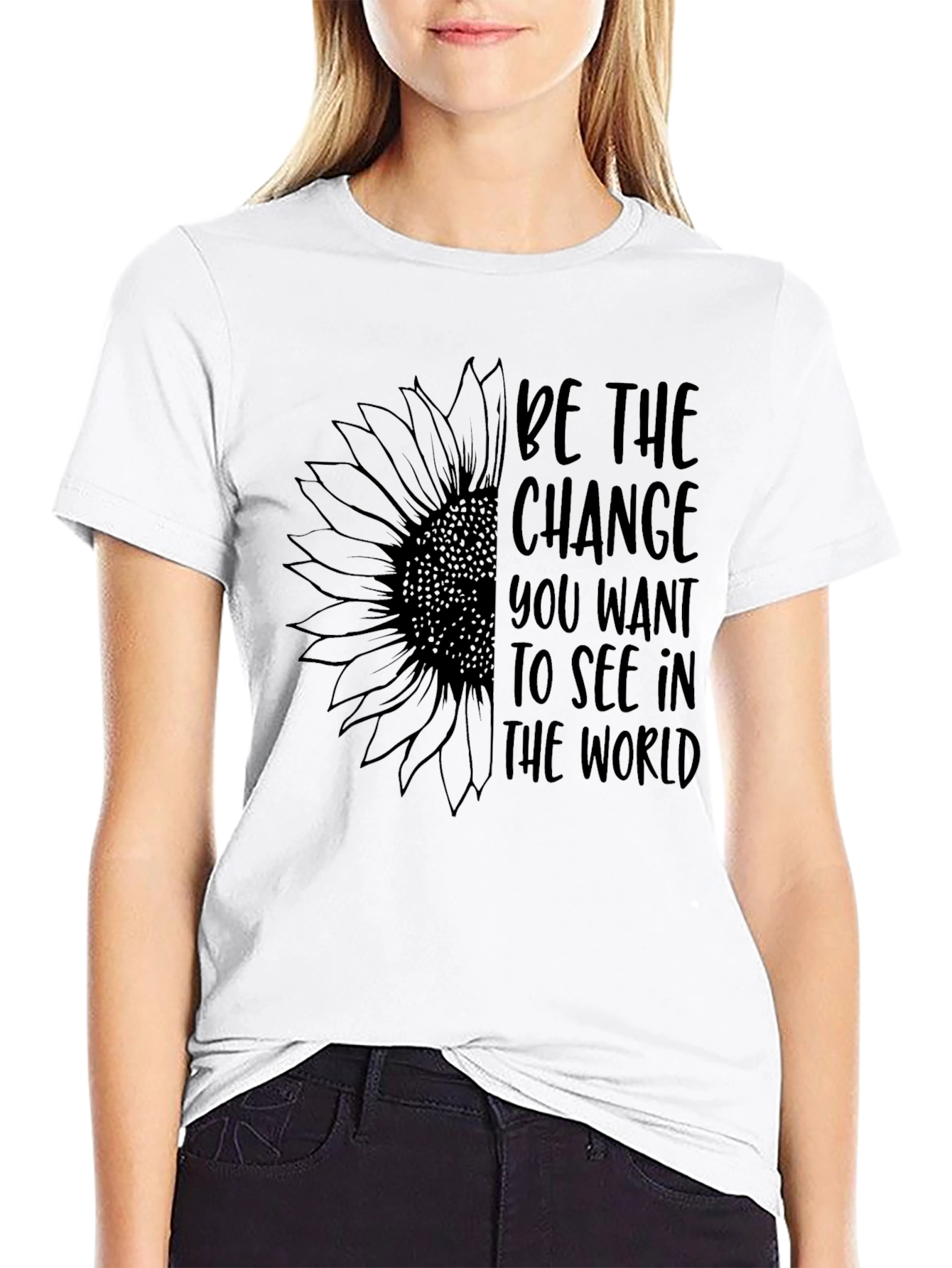 Be the Change Sunflower Graphic Tee