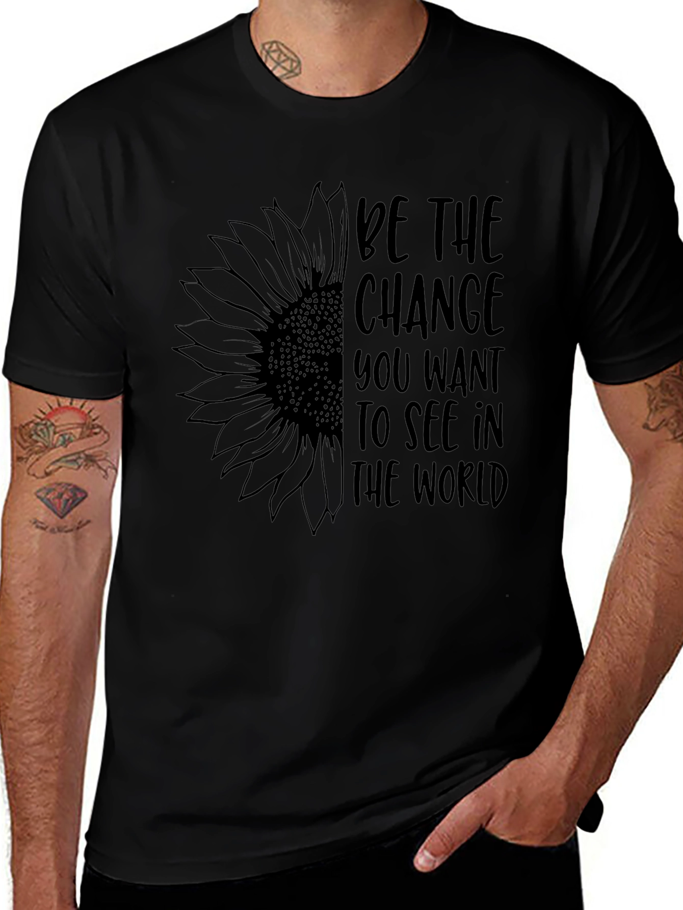 Be the Change Sunflower Graphic Tee