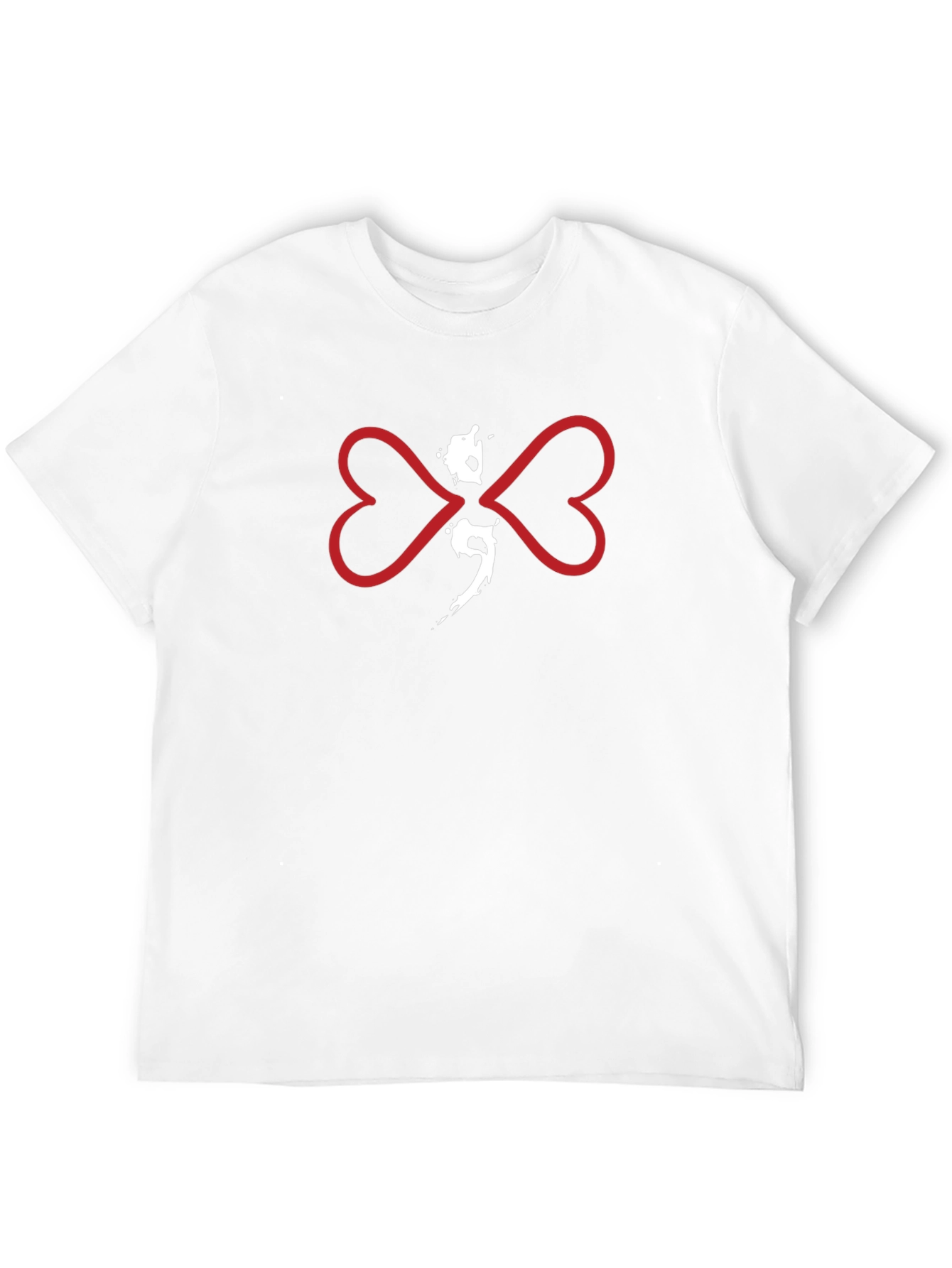 Semicolon Heart Butterfly Graphic T-Shirt