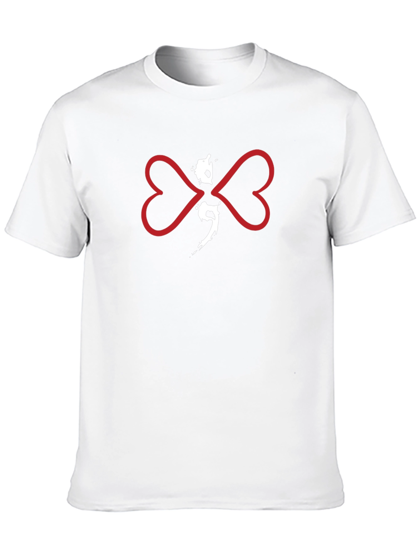 Semicolon Heart Butterfly Graphic T-Shirt