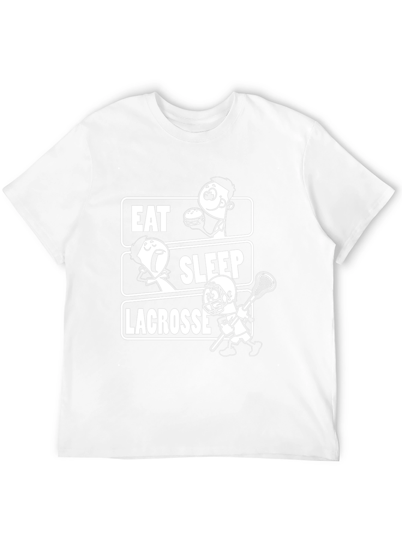Eat Sleep Lacrosse T-Shirt - Black Graphic Tee