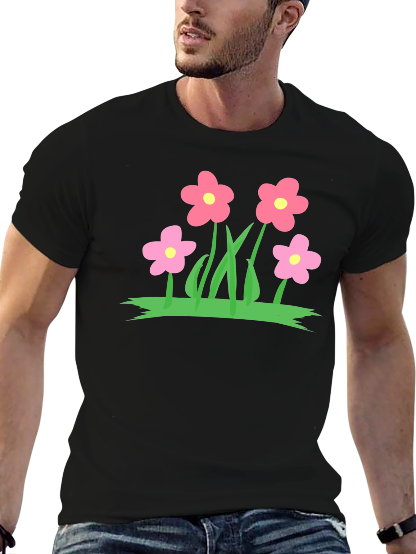 Floral Graphic Tee - Pink Flower Power Shirt