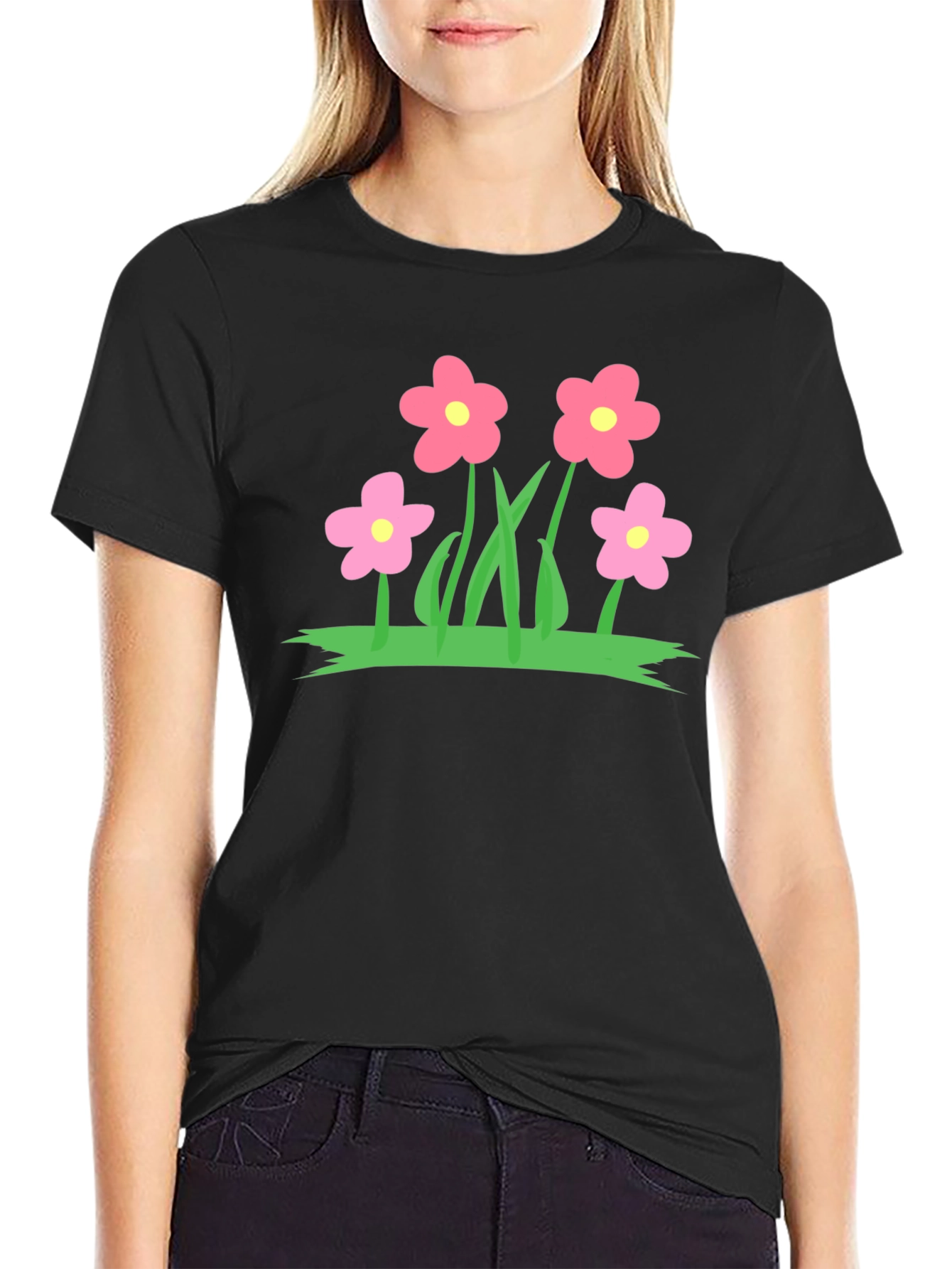 Floral Graphic Tee - Pink Flower Power Shirt
