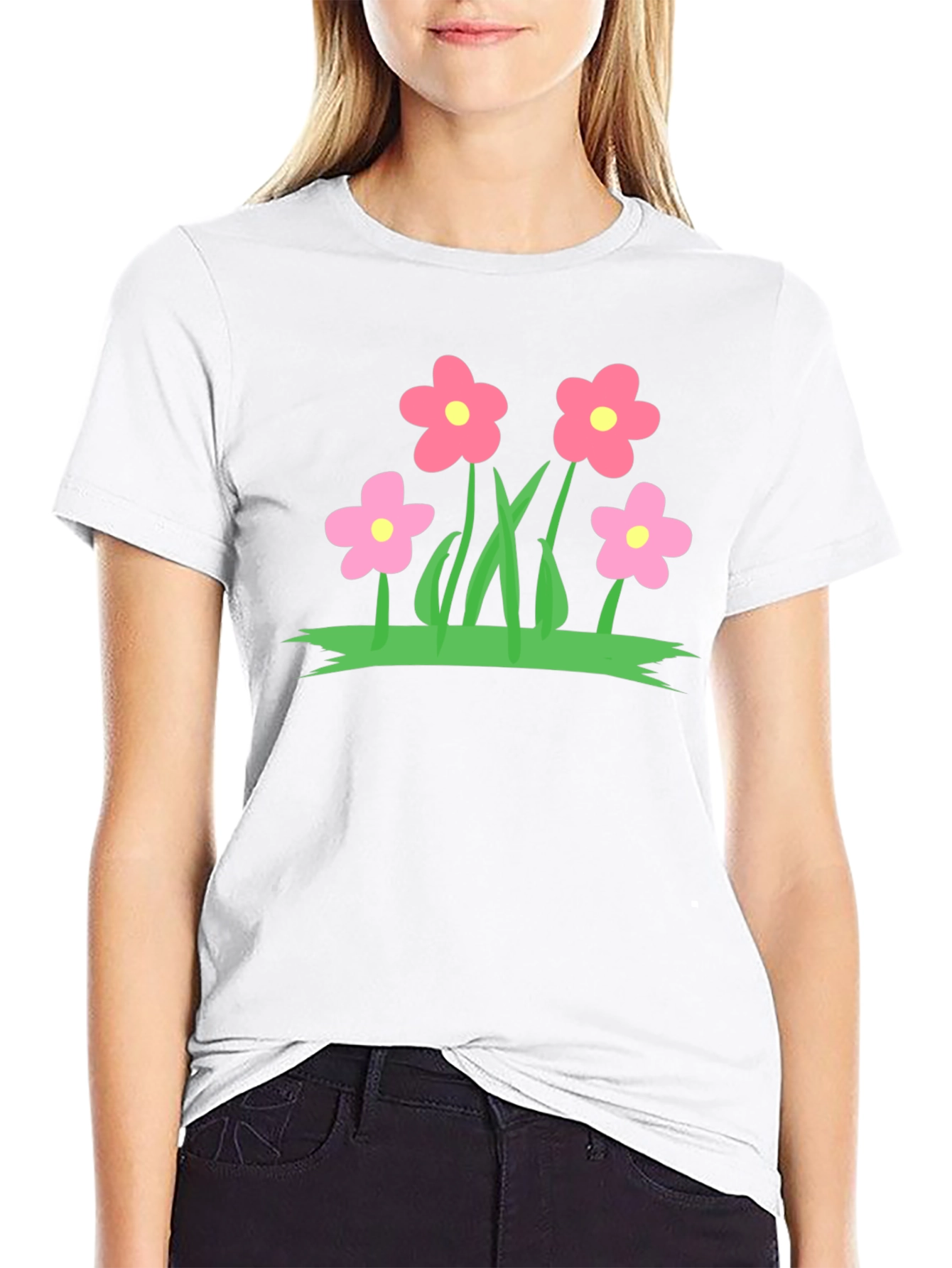 Floral Graphic Tee - Pink Flower Power Shirt