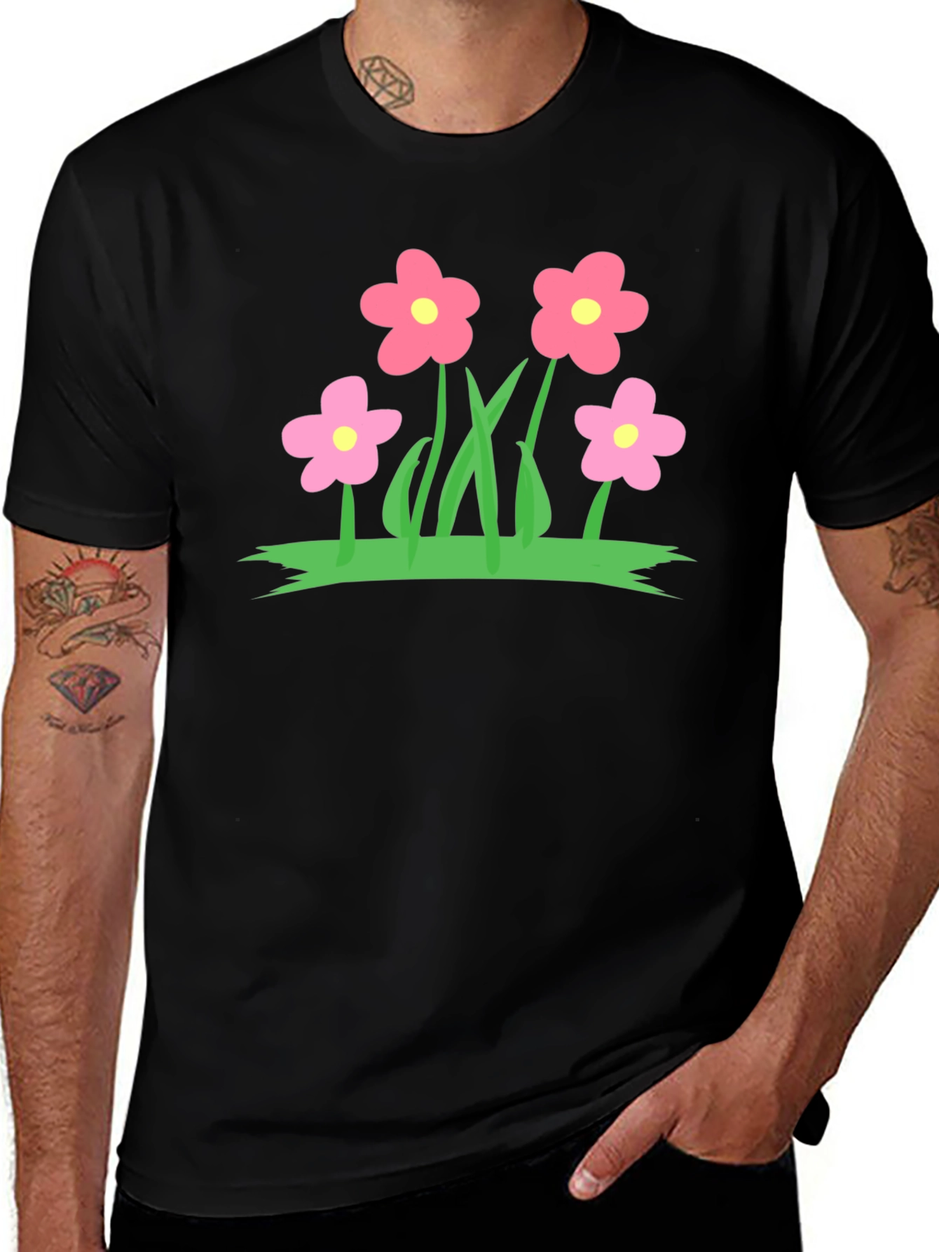 Floral Graphic Tee - Pink Flower Power Shirt