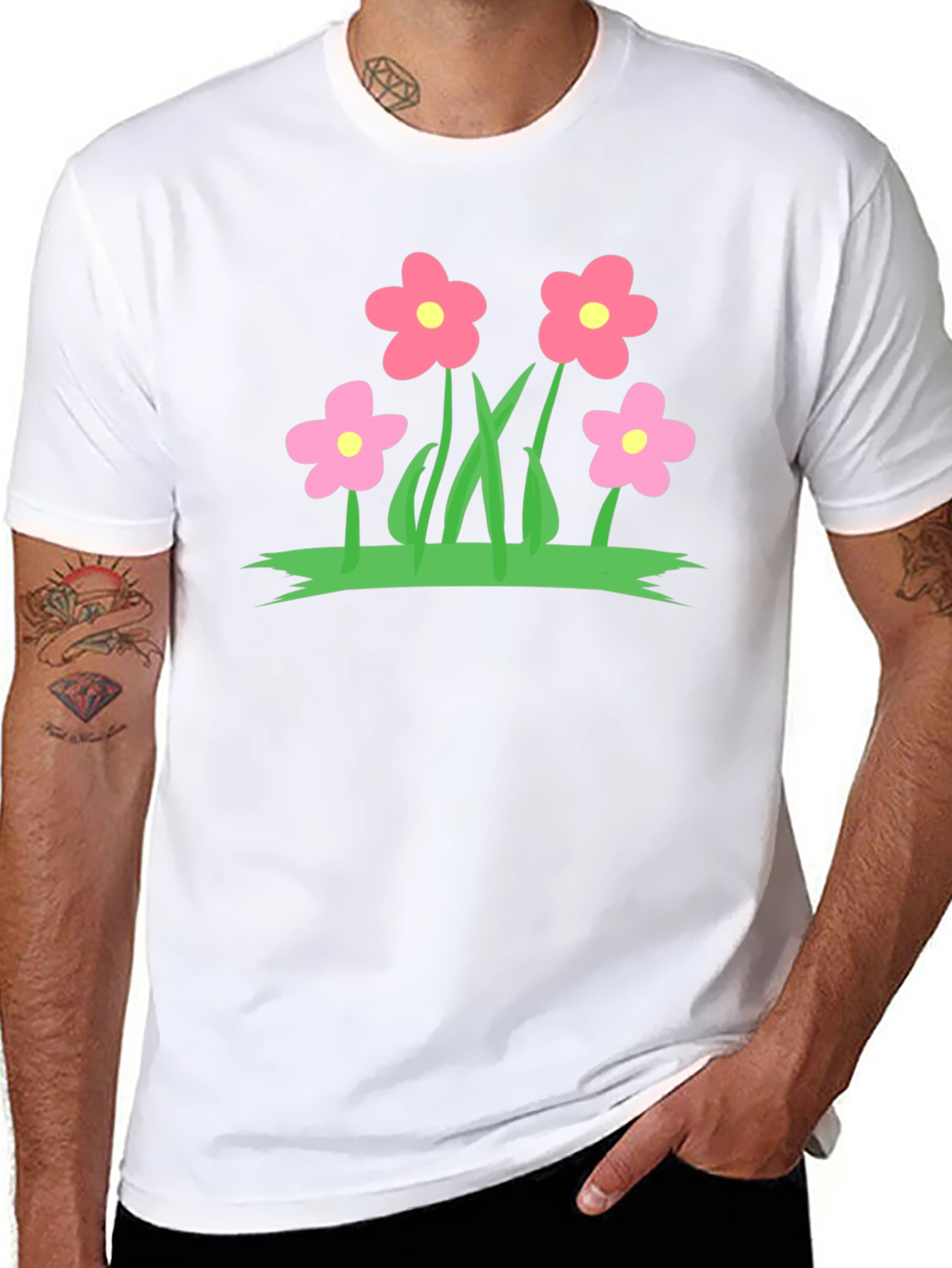 Floral Graphic Tee - Pink Flower Power Shirt