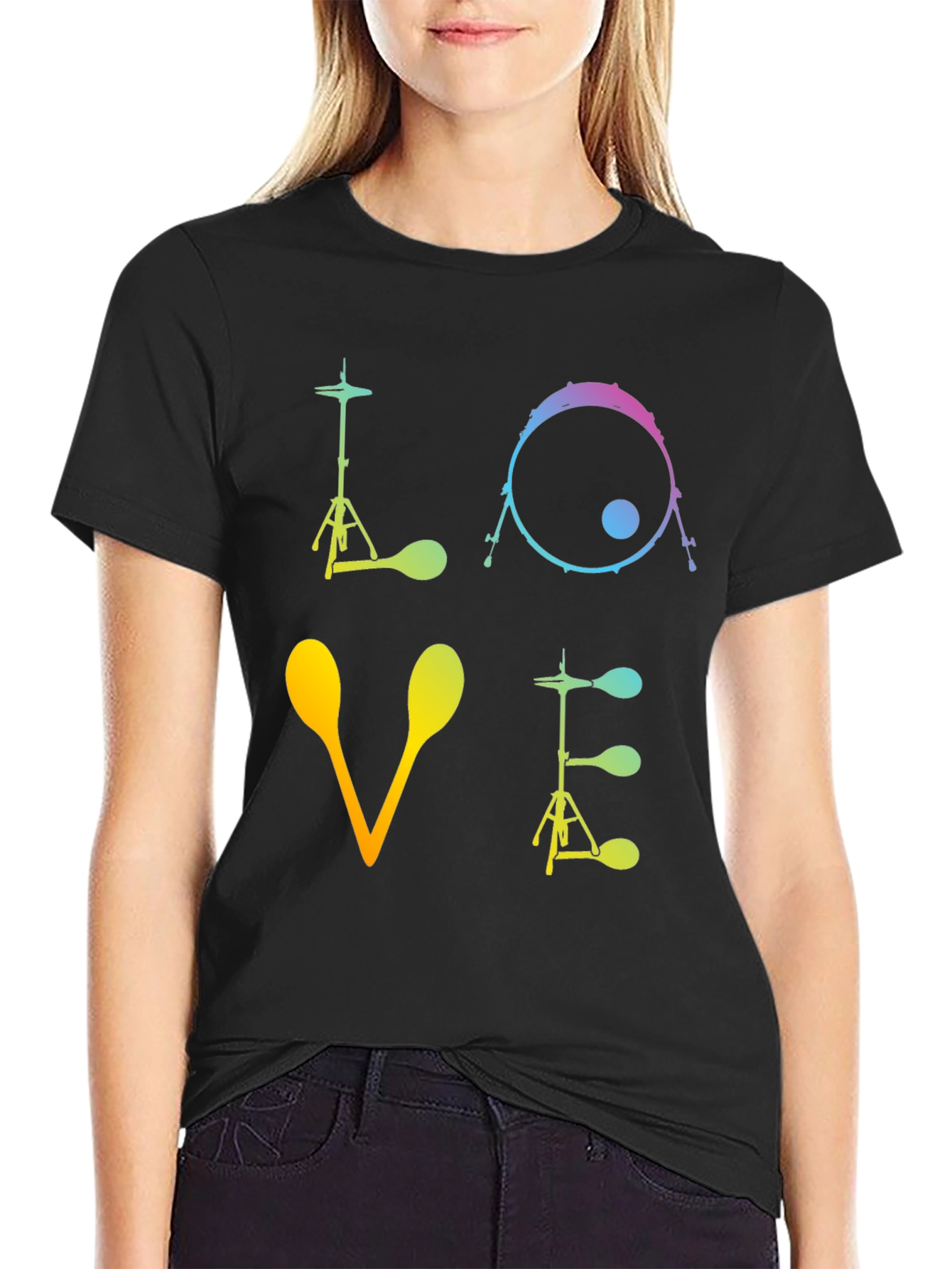 Love Drums Graphic T-Shirt Musician Tee