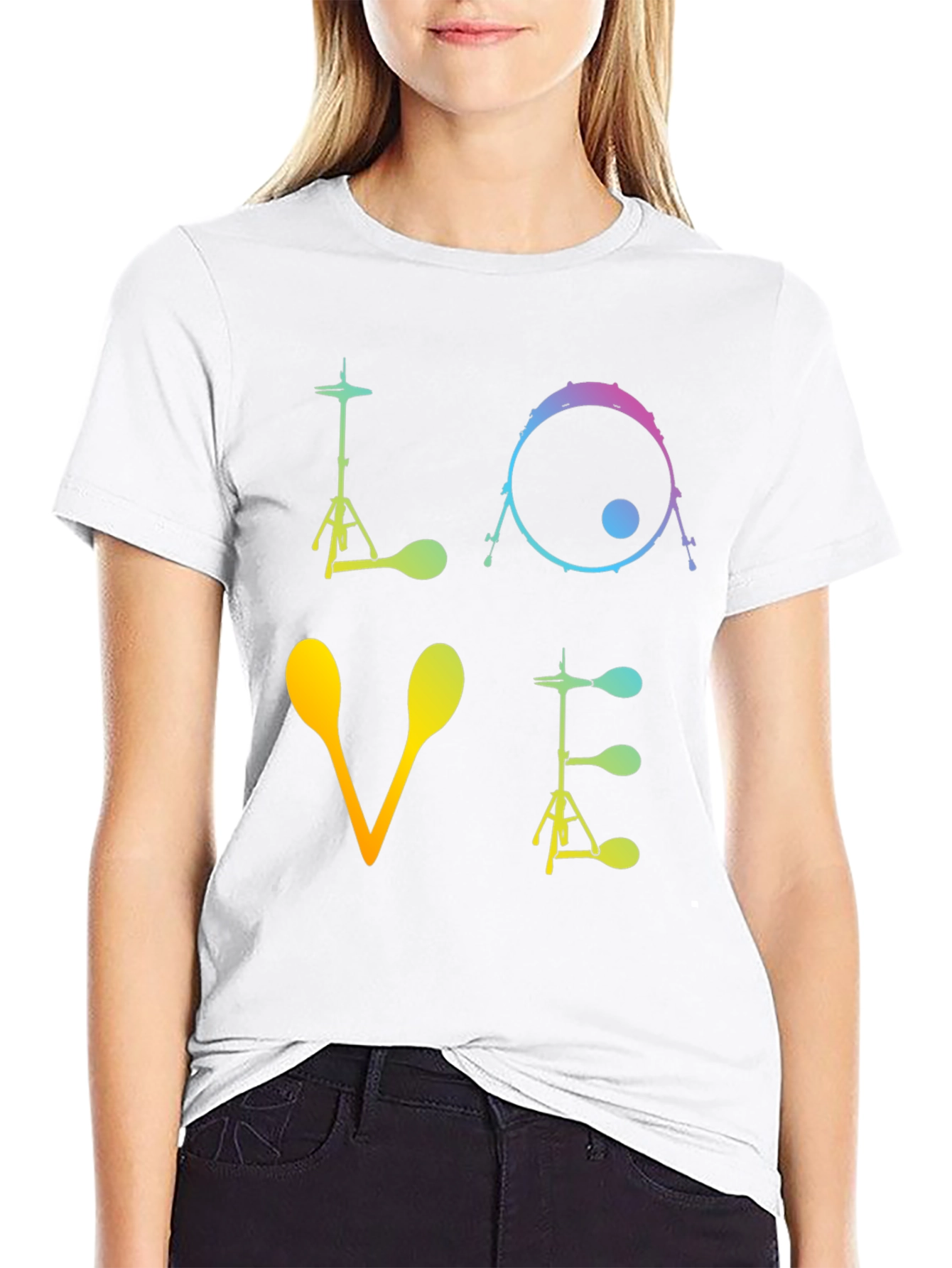 Love Drums Graphic T-Shirt Musician Tee