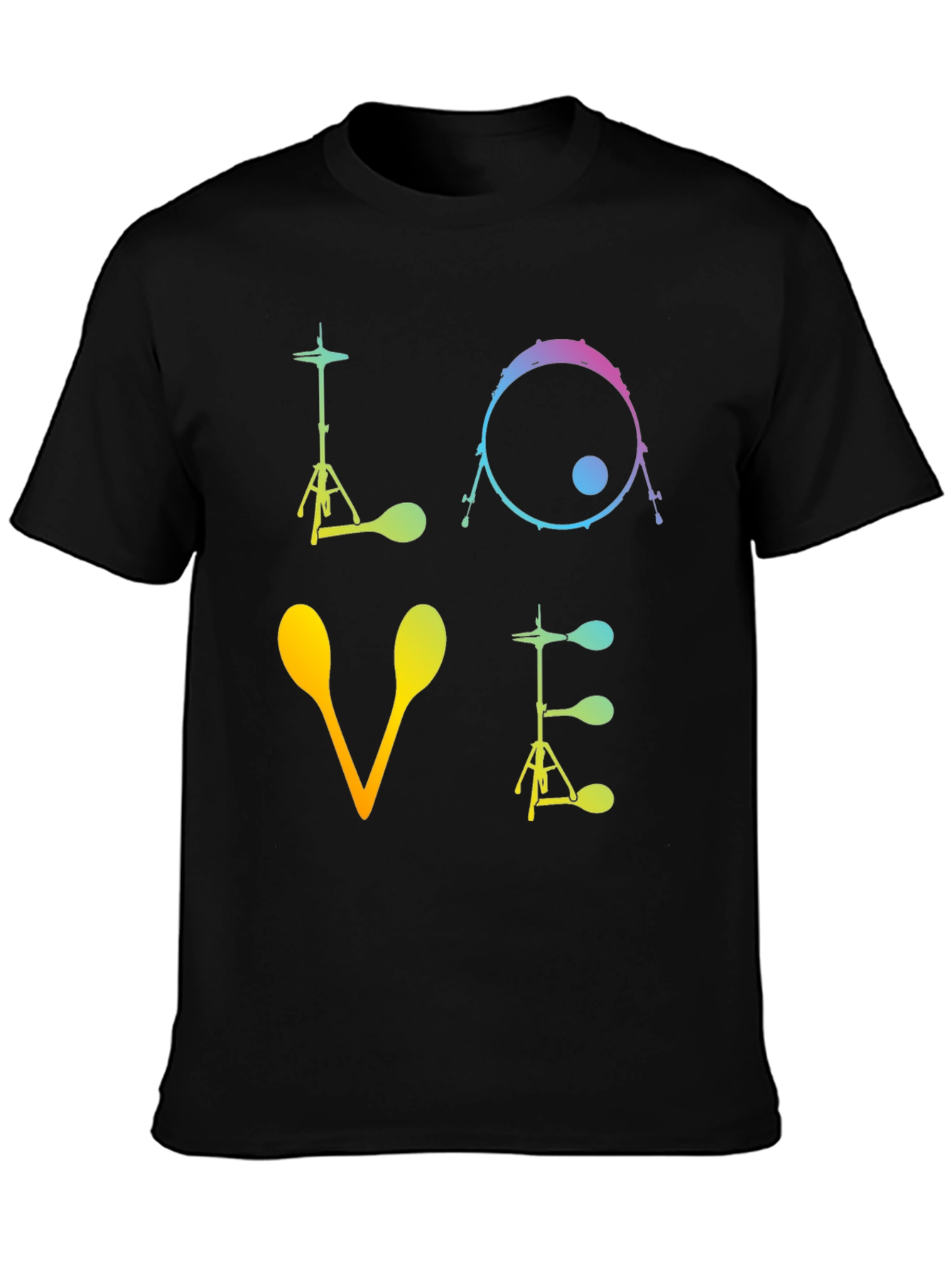 Love Drums Graphic T-Shirt Musician Tee