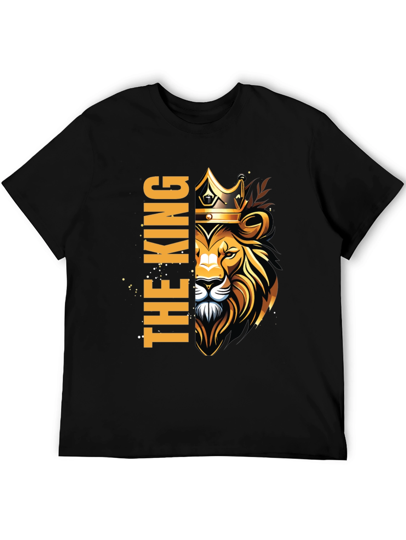 The King Lion Crown Black T-Shirt