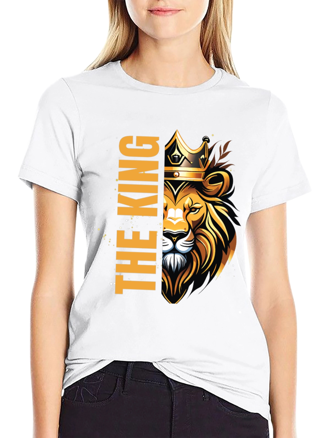 The King Lion Crown Black T-Shirt