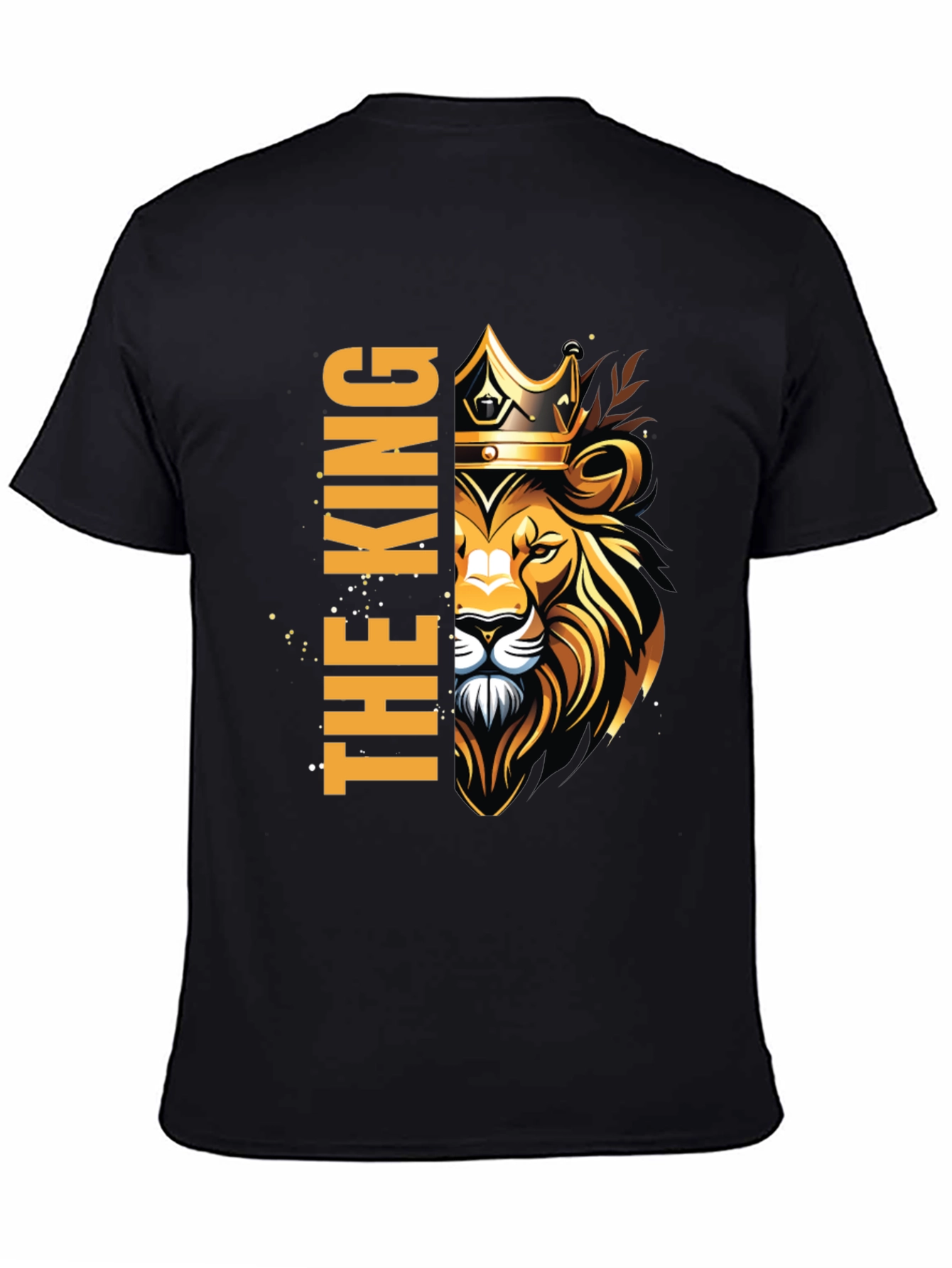 The King Lion Crown Black T-Shirt