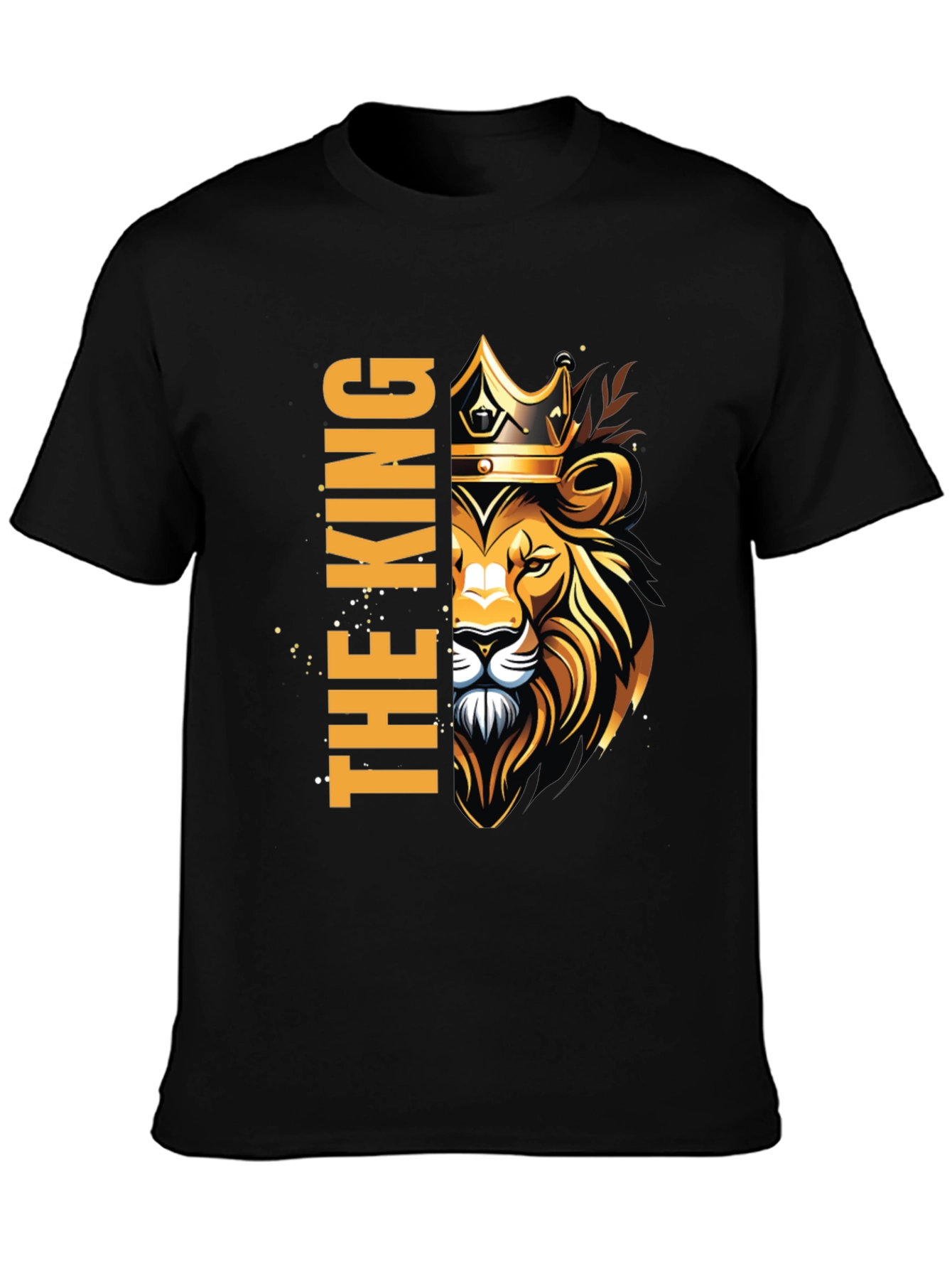 The King Lion Crown Black T-Shirt