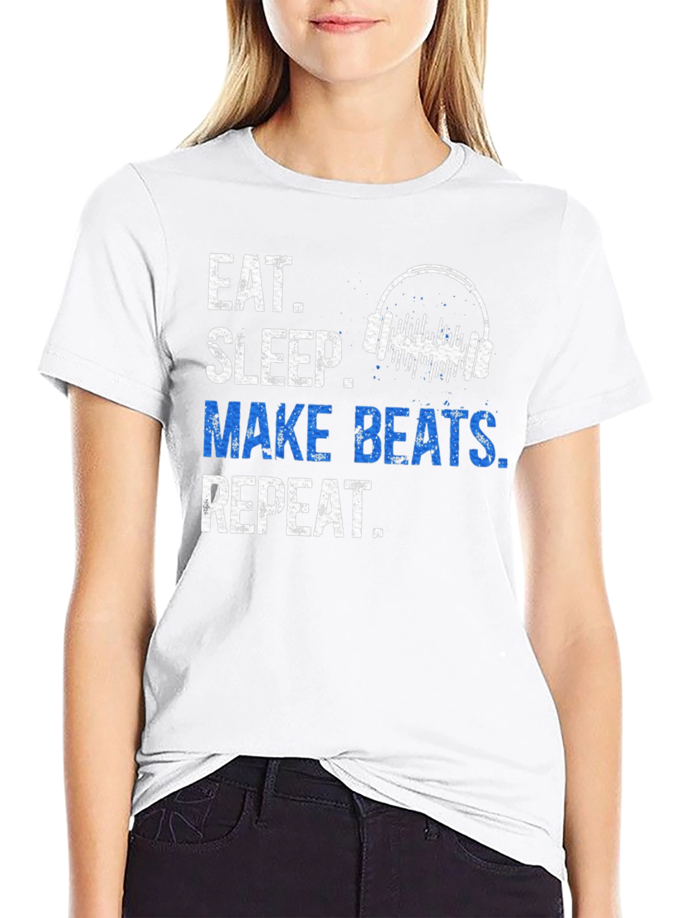 Eat Sleep Make Beats Repeat T-Shirt Music Lover Tee
